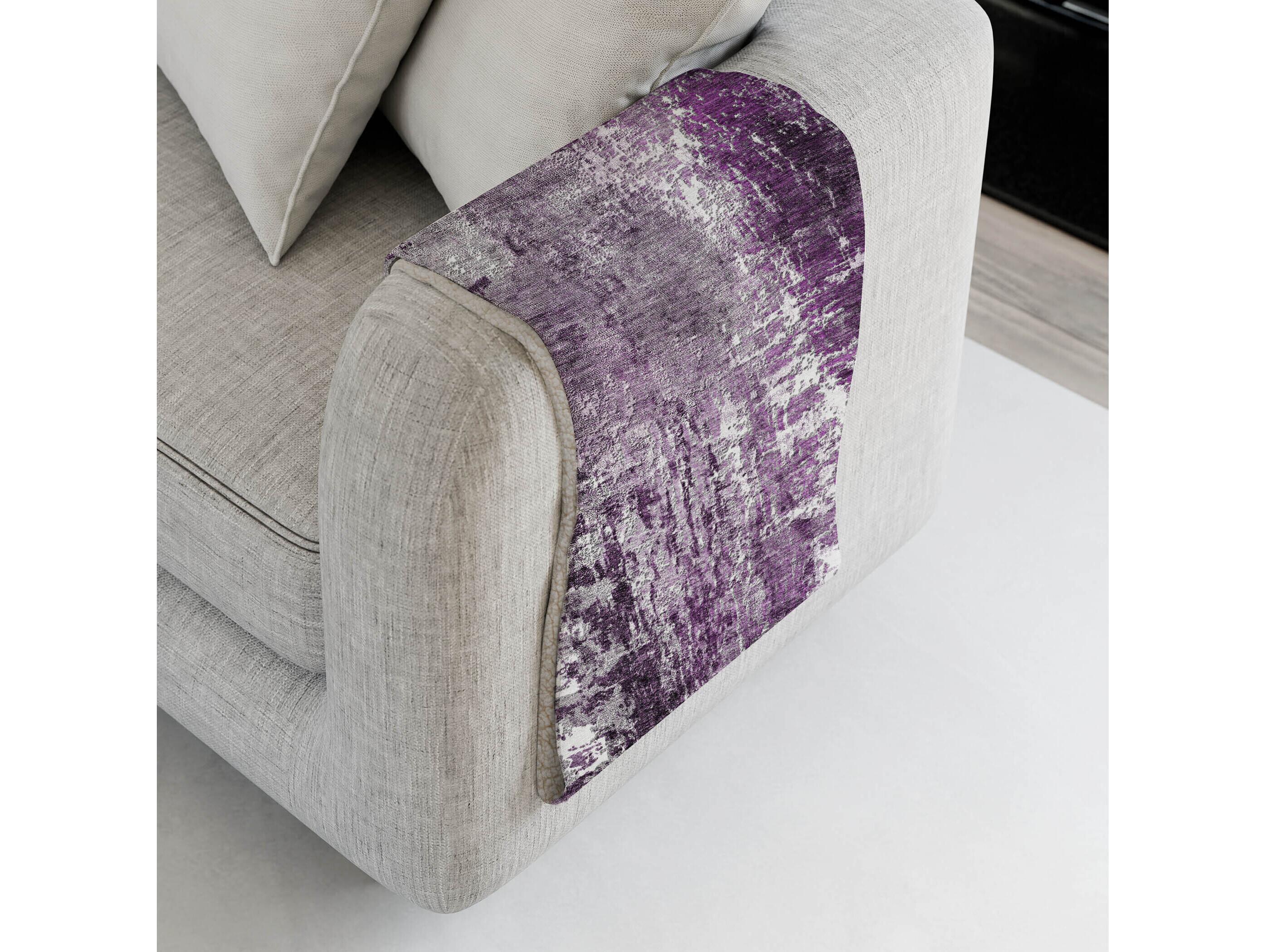 Dalyn Sherpa Purple Polyester Throw