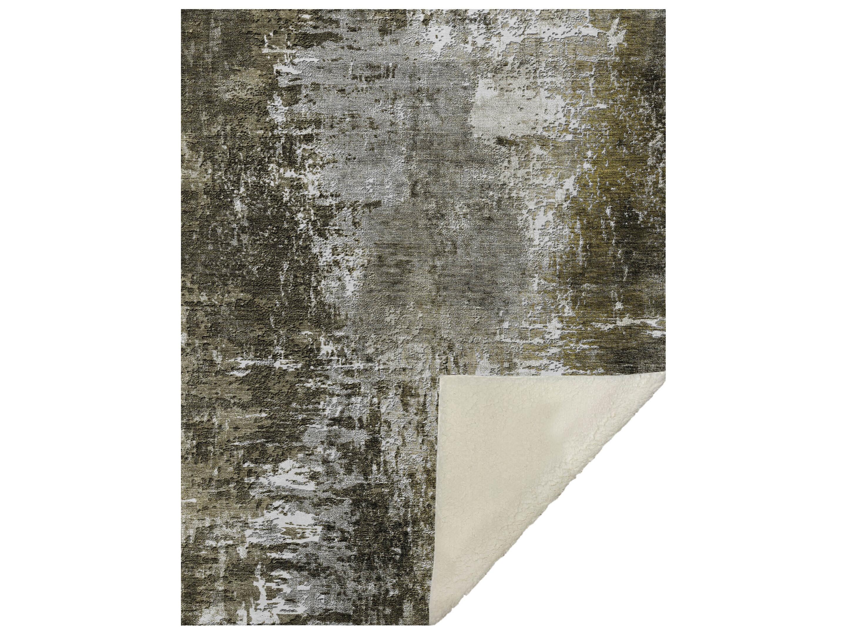 Dalyn Sherpa Brown Polyester Throw