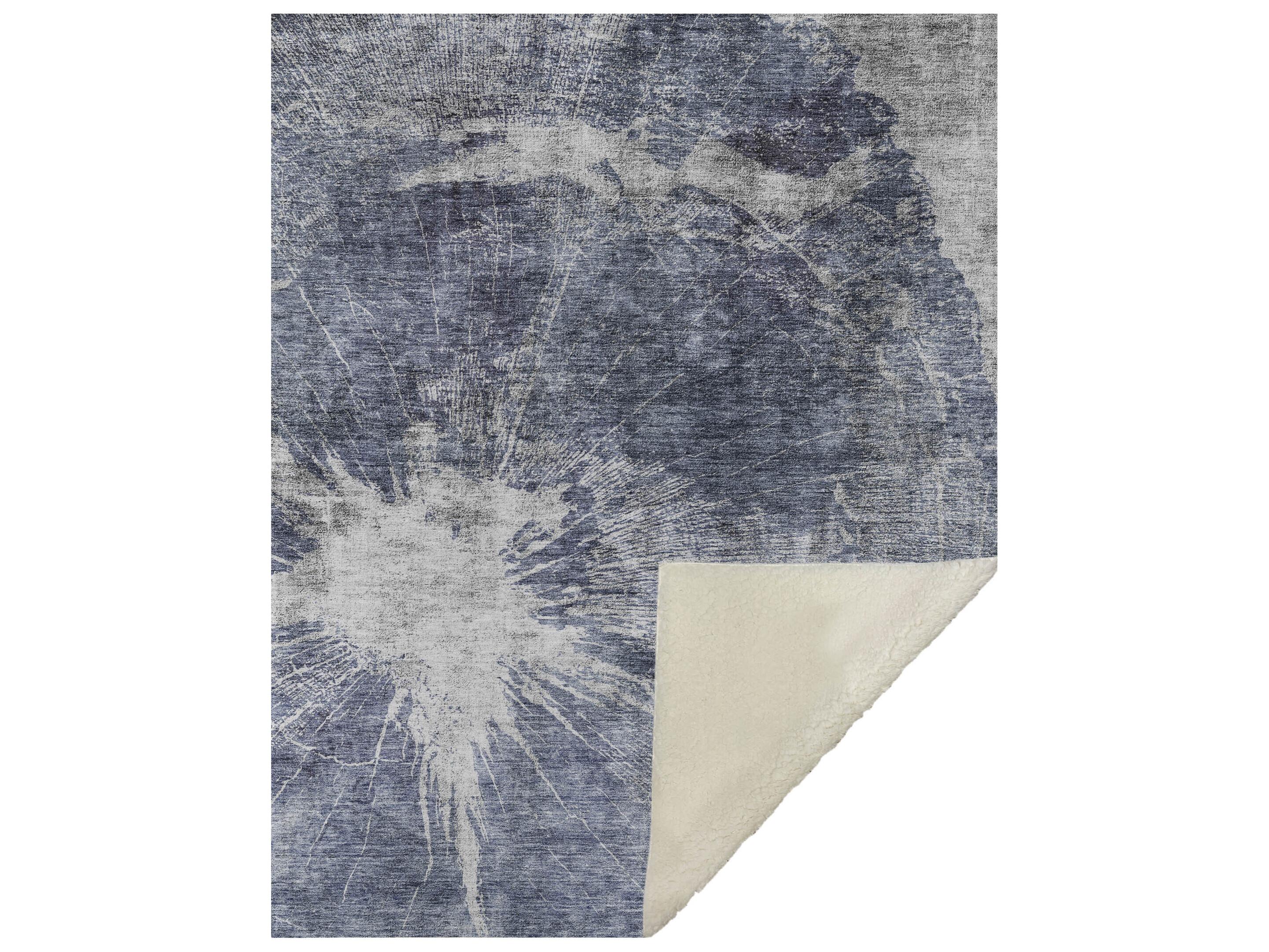 Dalyn Sherpa Blue Polyester Throw