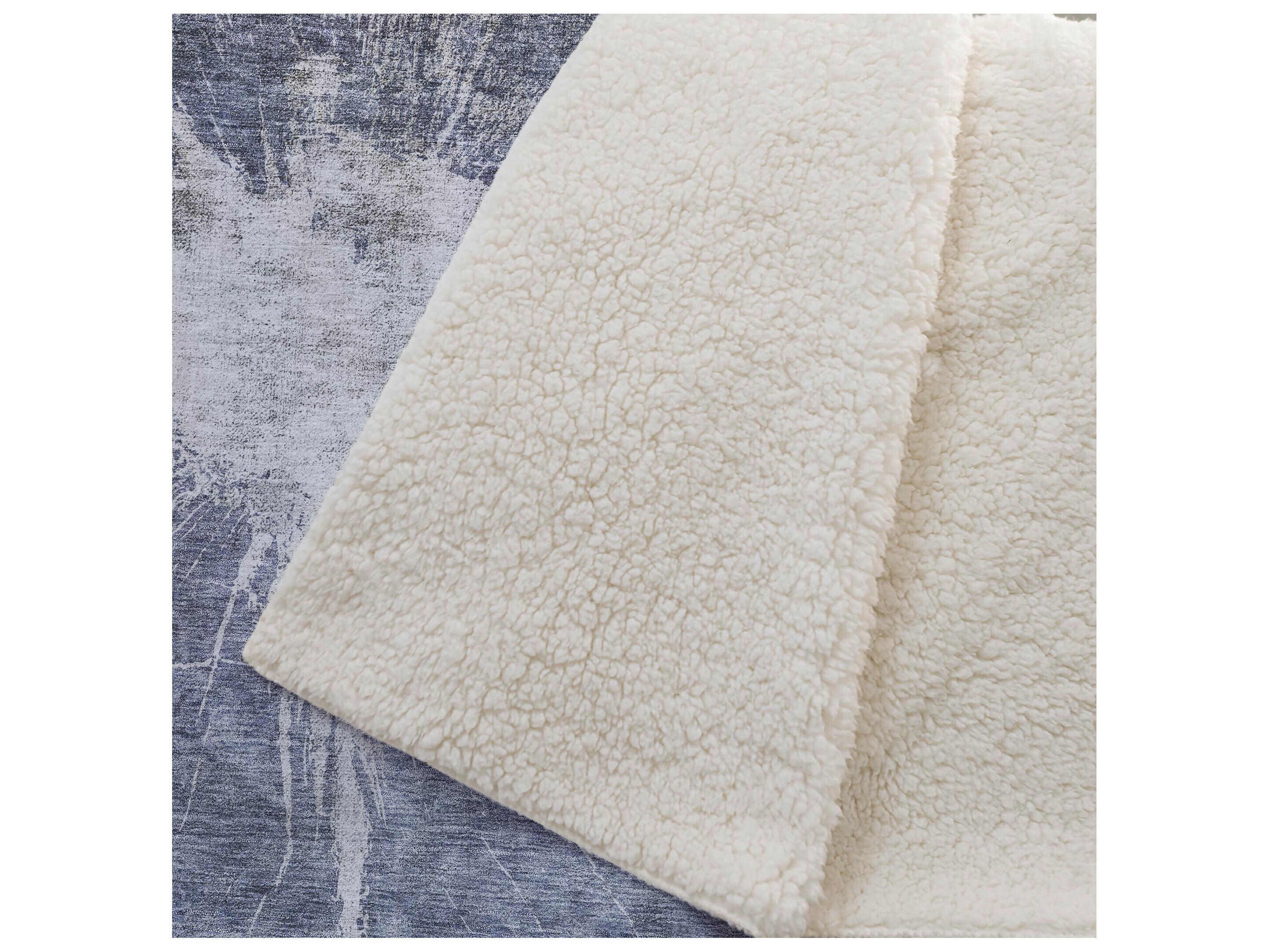 Dalyn Sherpa Blue Polyester Throw