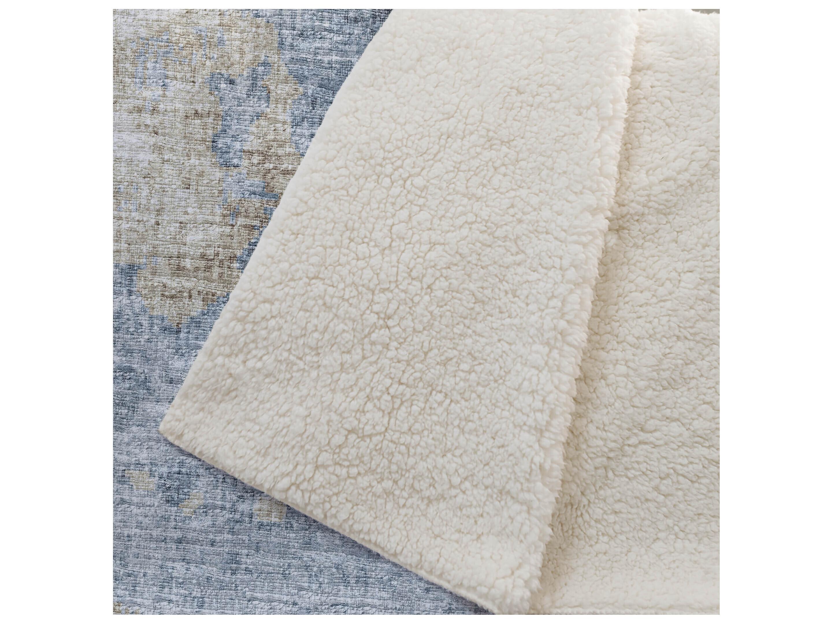 Dalyn Sherpa Blue Polyester Throw