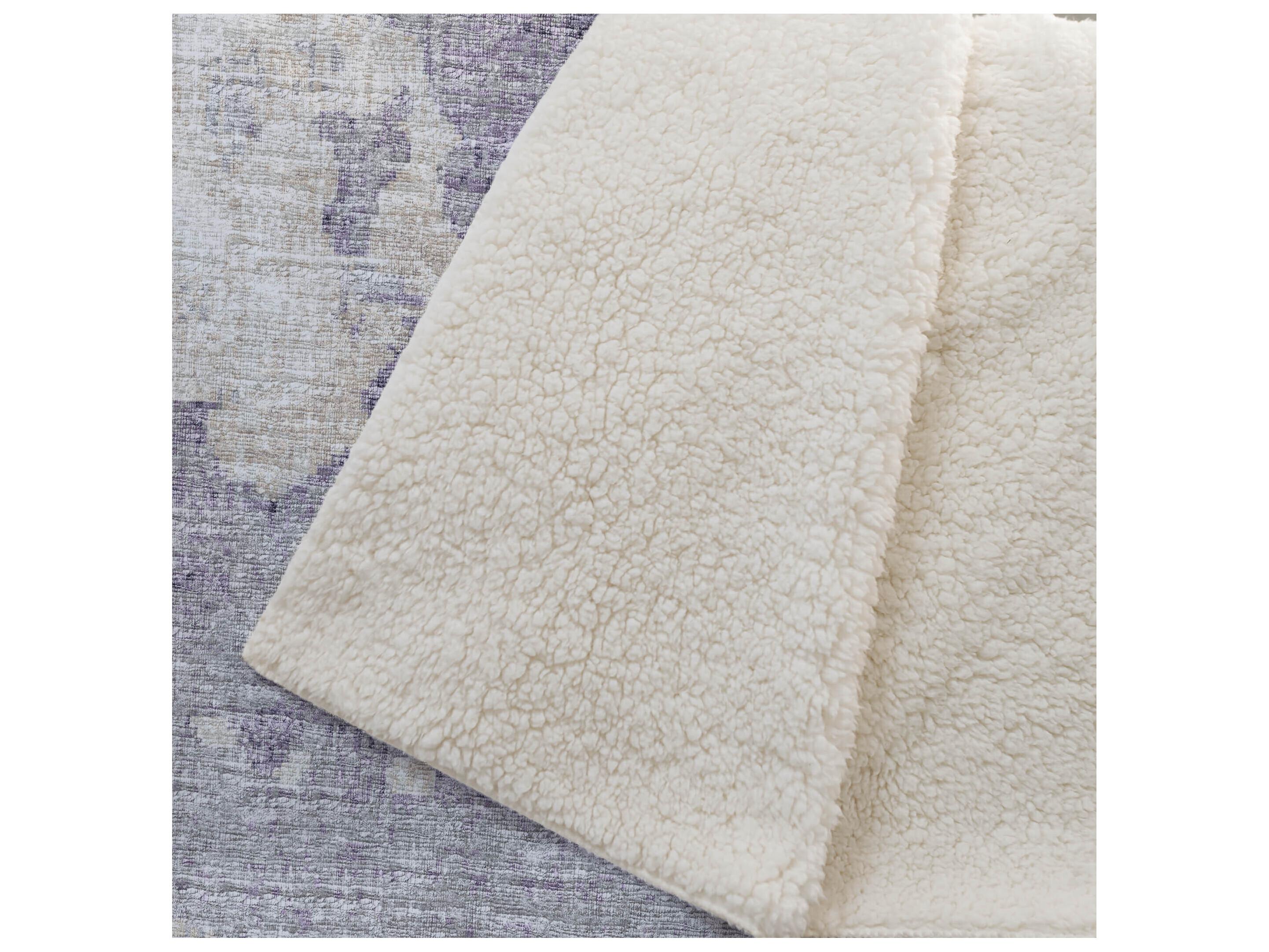Dalyn Sherpa Purple Polyester Throw