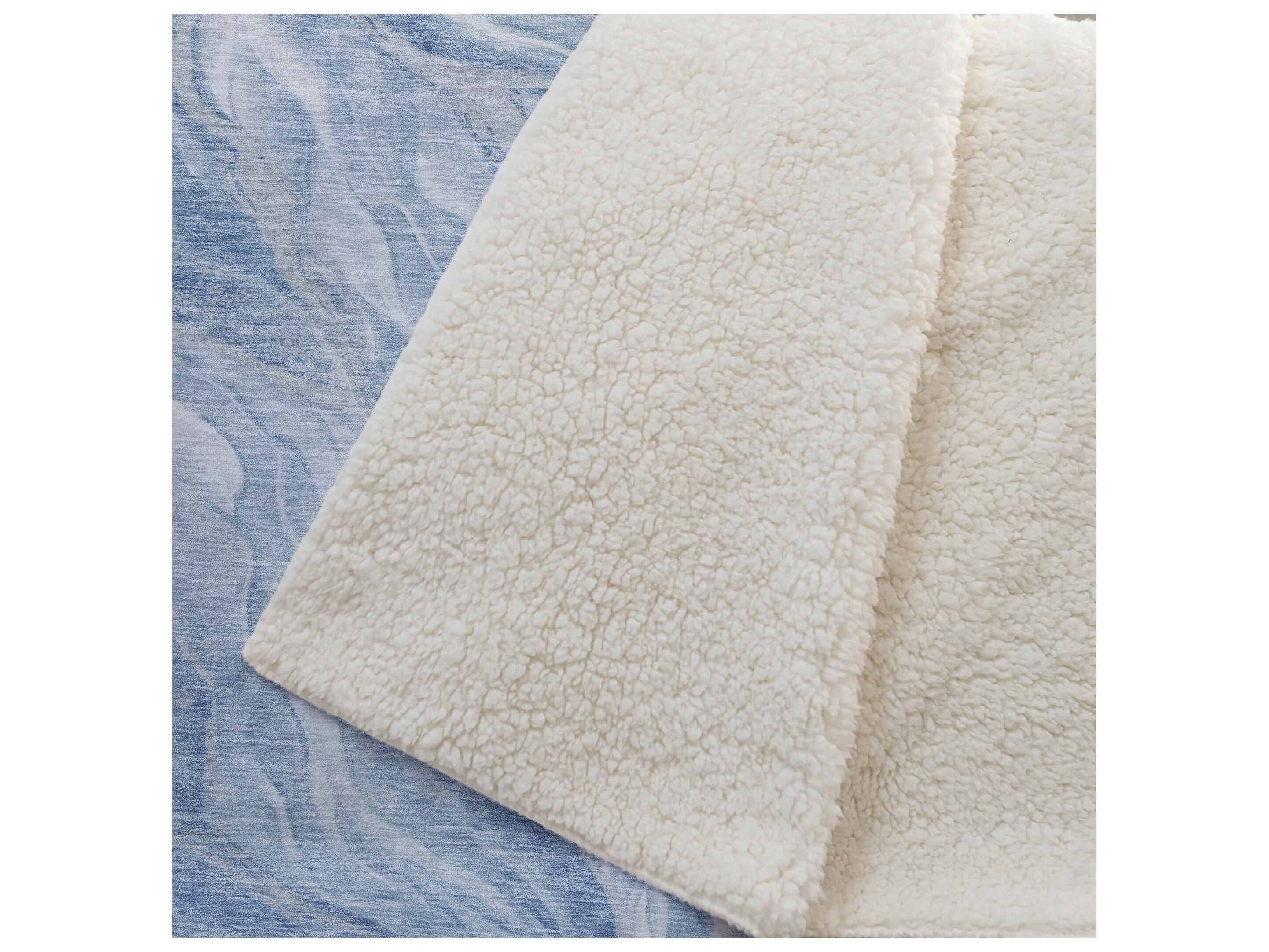 Dalyn Sherpa Blue Polyester Throw