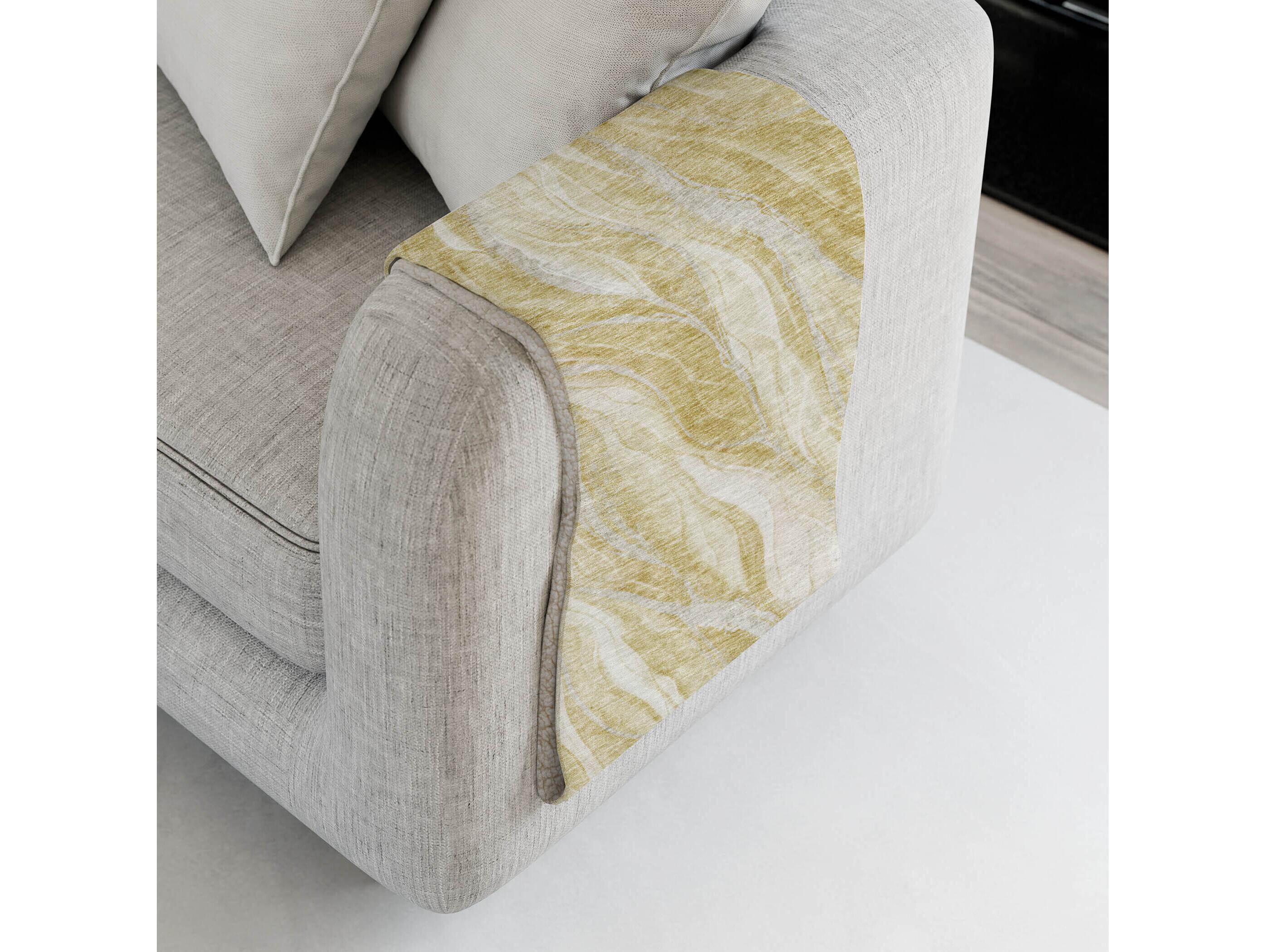 Dalyn Sherpa Gold Polyester Throw