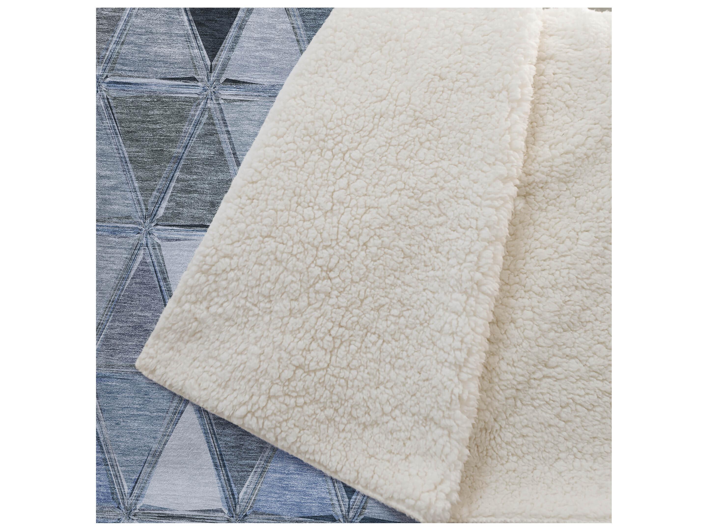 Dalyn Sherpa Blue Polyester Throw