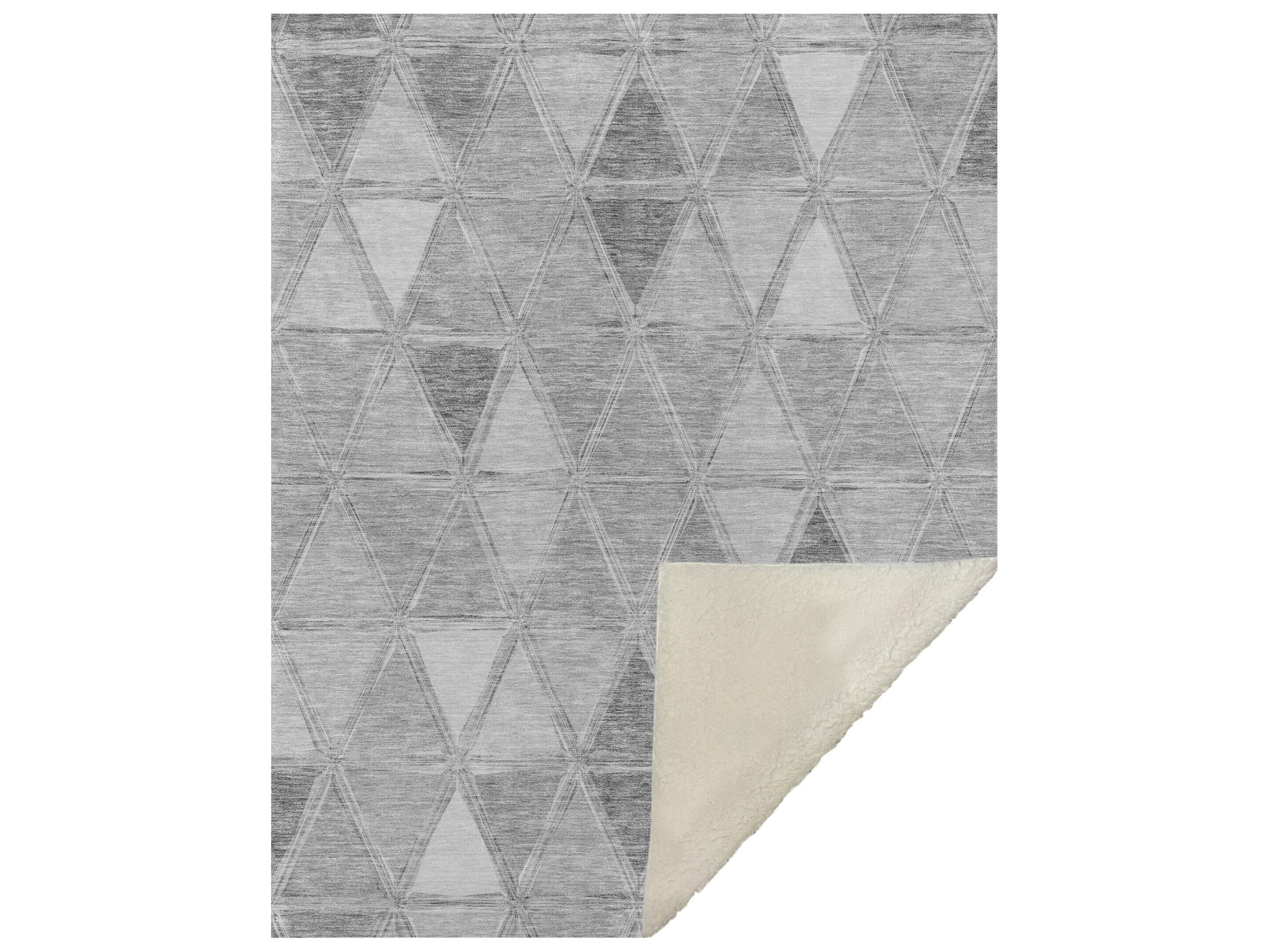 Dalyn Sherpa Gray Polyester Throw