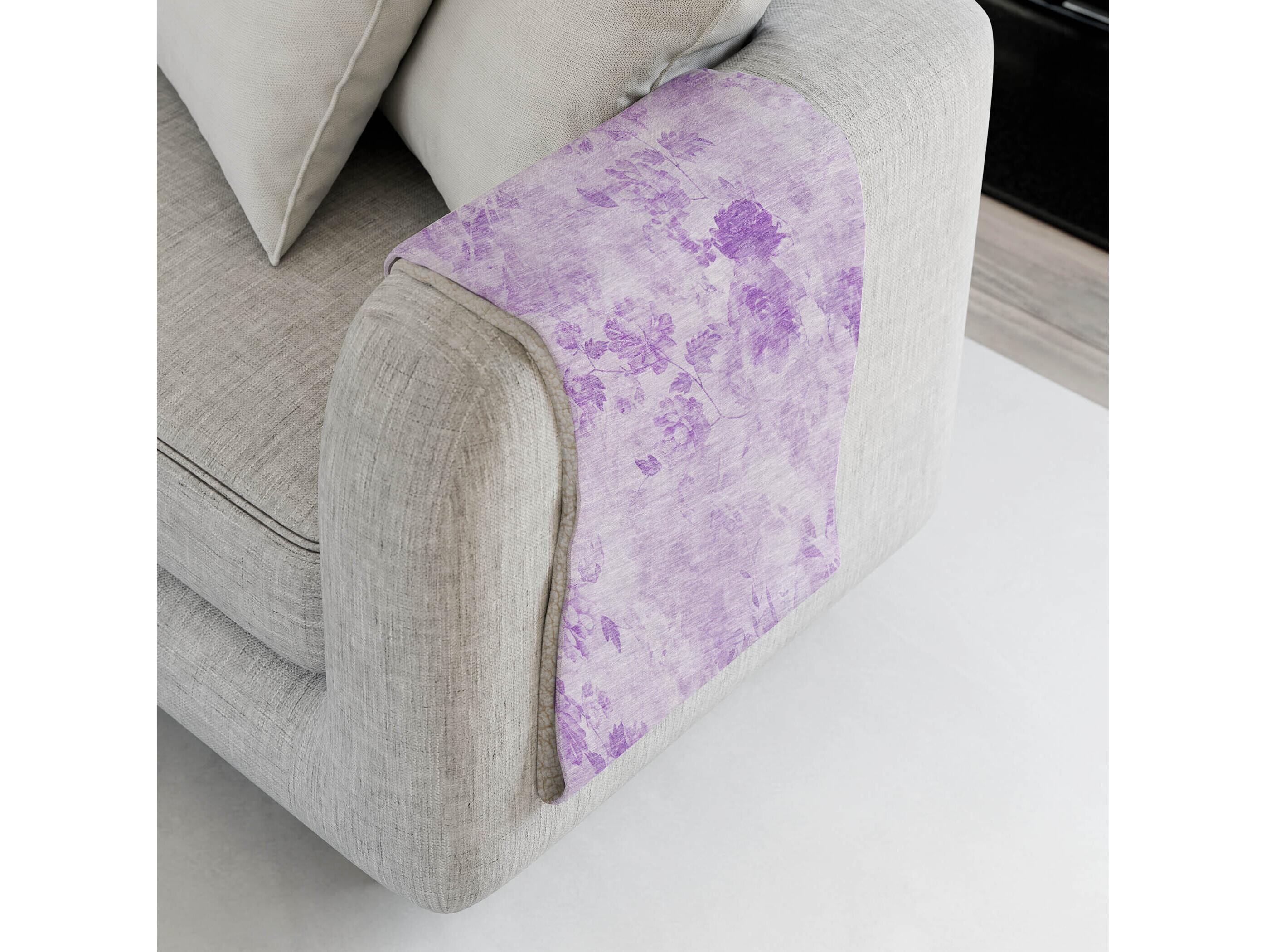 Dalyn Sherpa Purple Polyester Throw