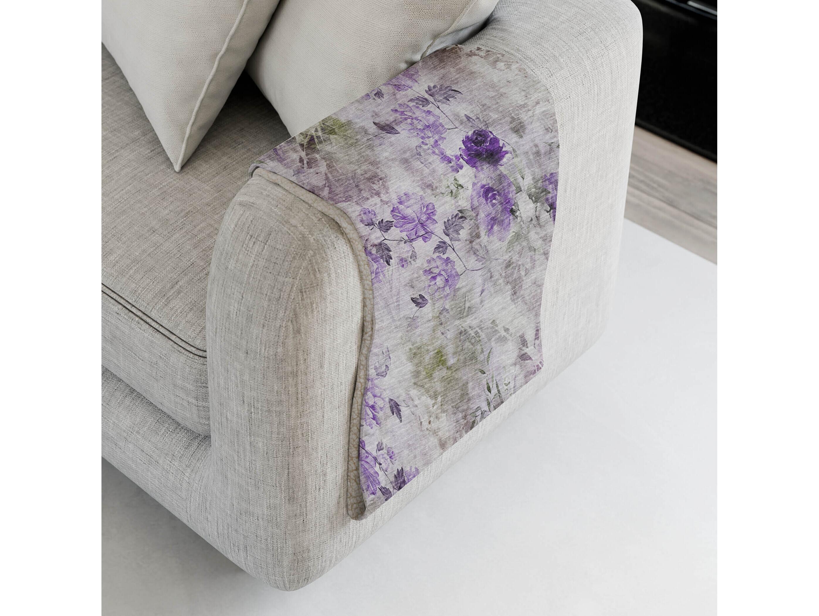 Dalyn Sherpa Purple Polyester Throw