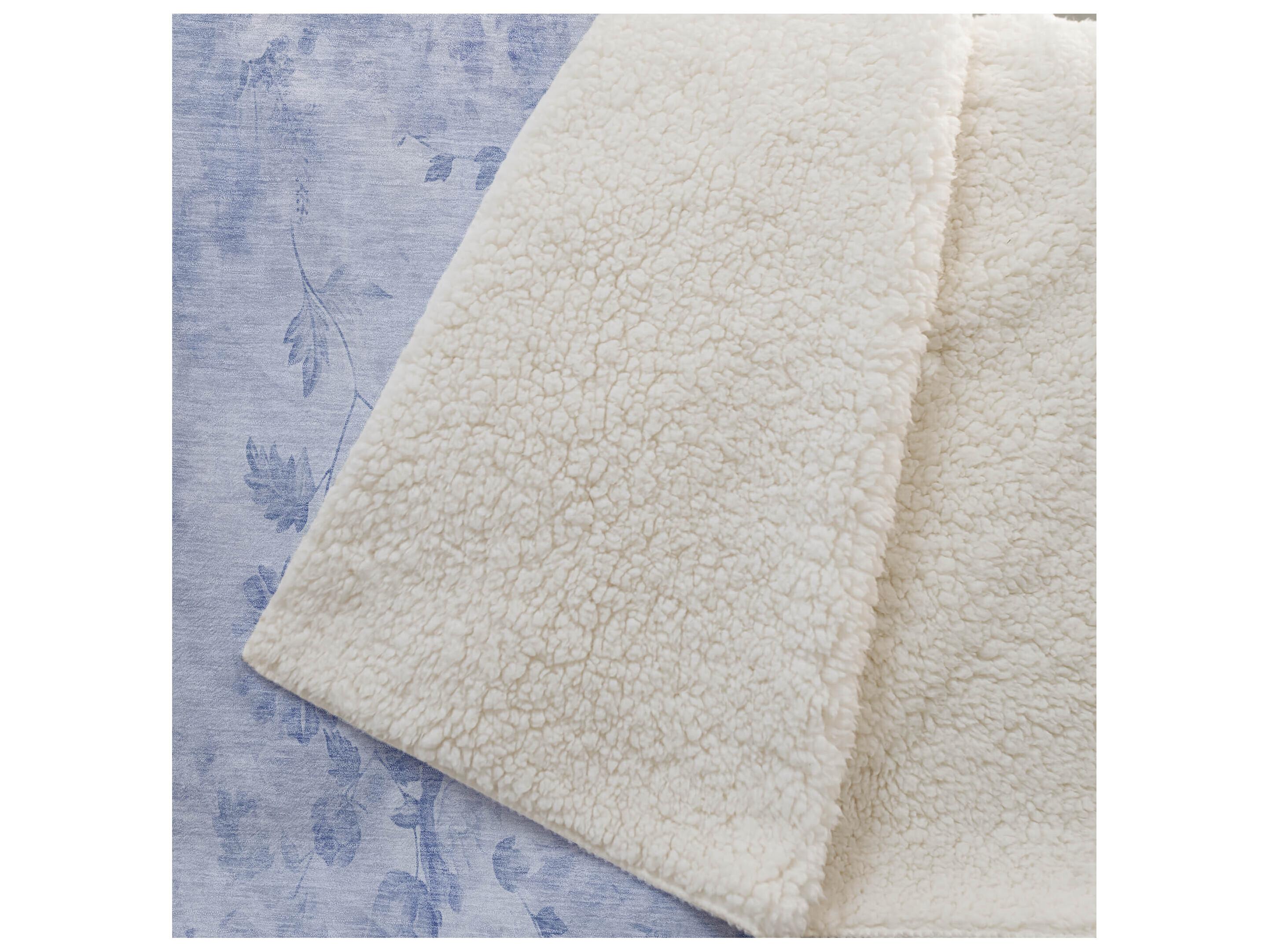 Dalyn Sherpa Blue Polyester Throw