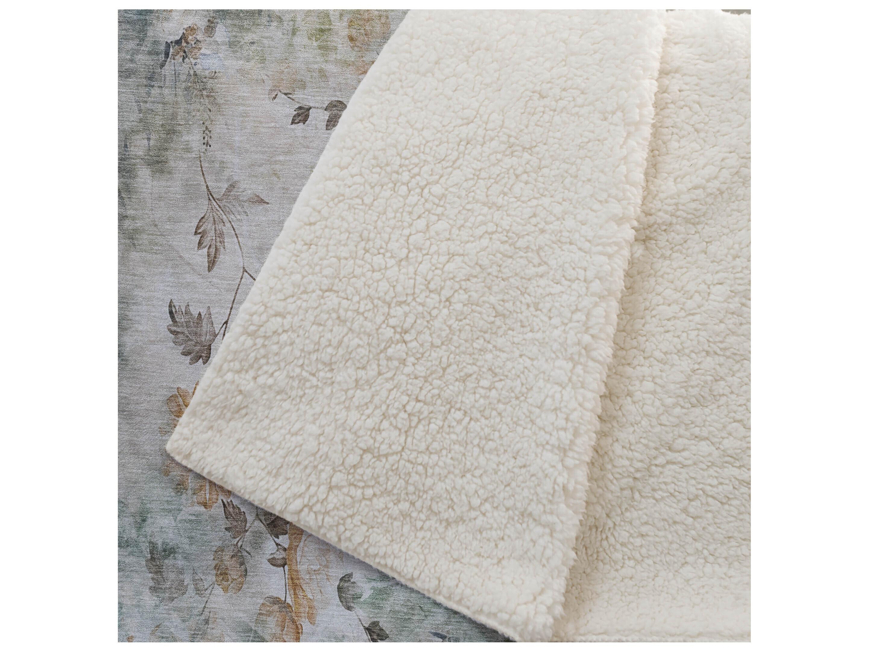 Dalyn Sherpa Teal Polyester Throw