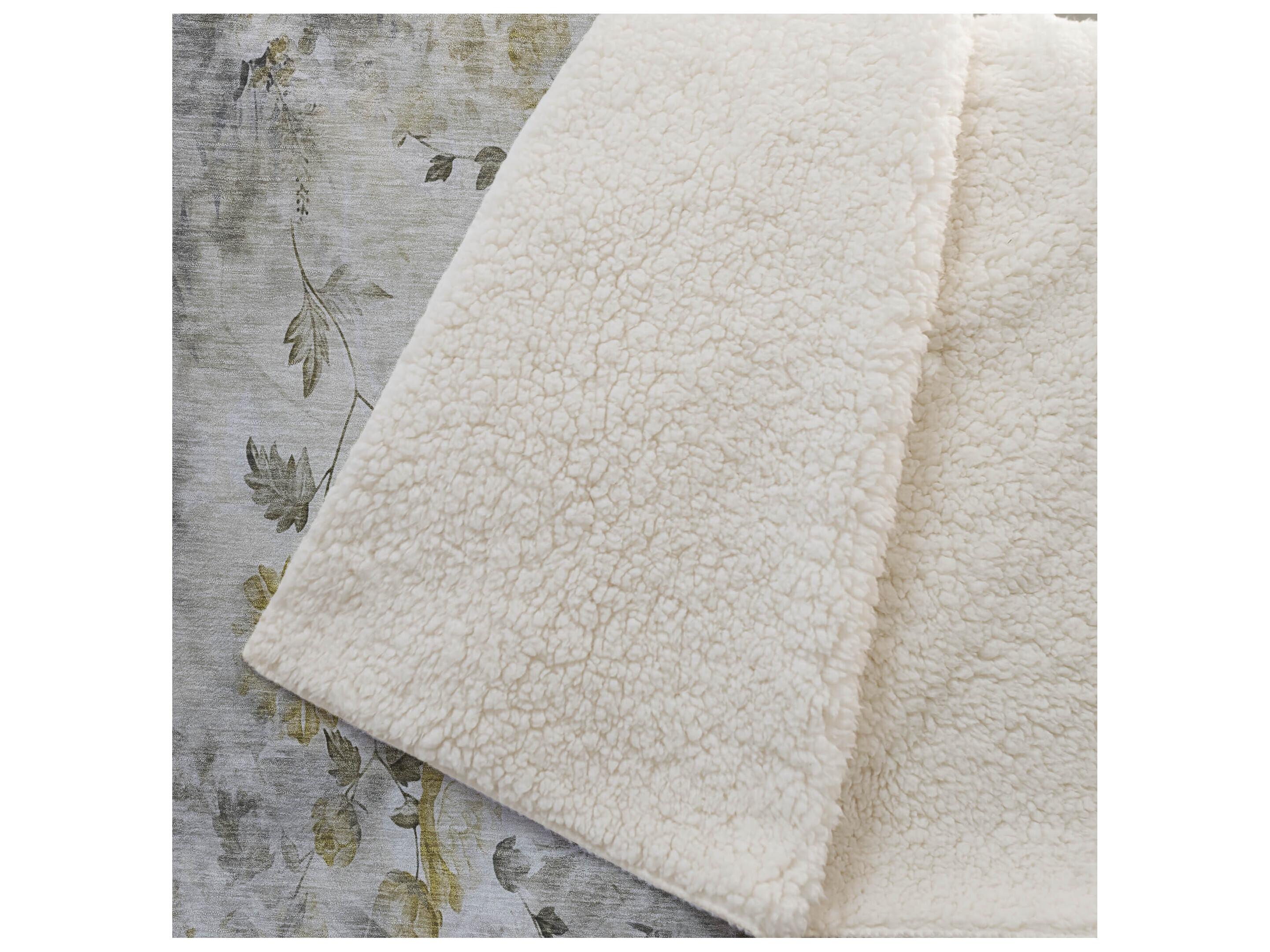 Dalyn Sherpa Brown Polyester Throw