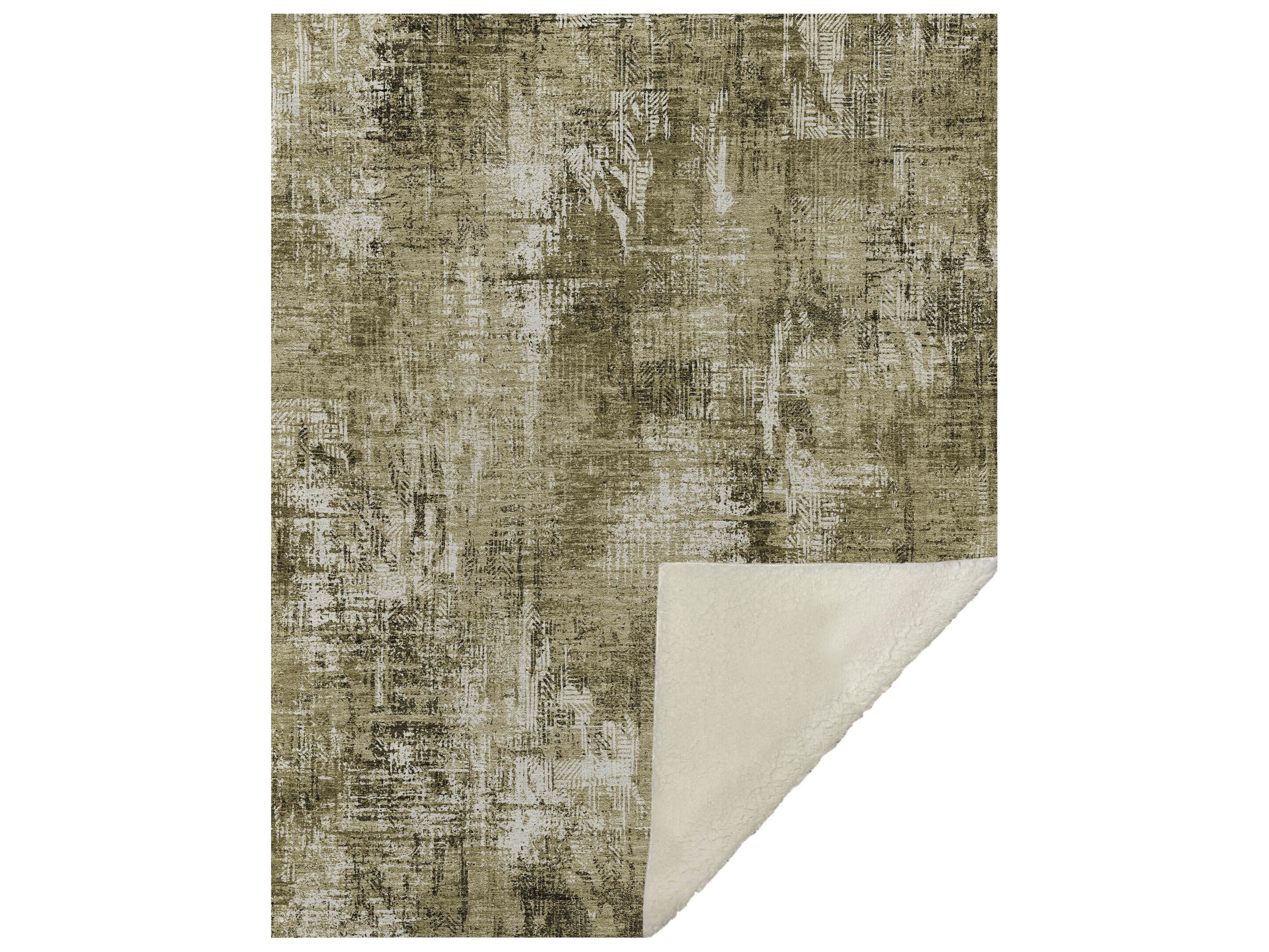 Dalyn Sherpa Brown Polyester Throw