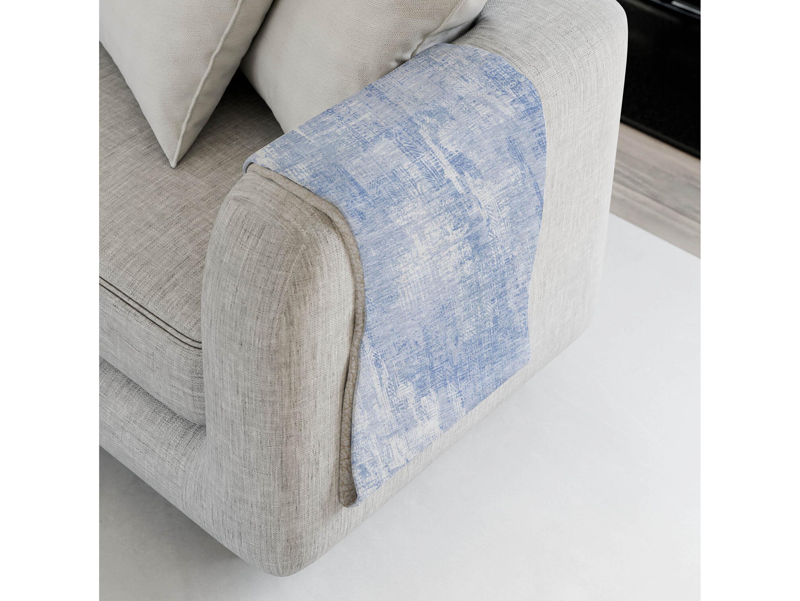 Dalyn Sherpa Blue Polyester Throw