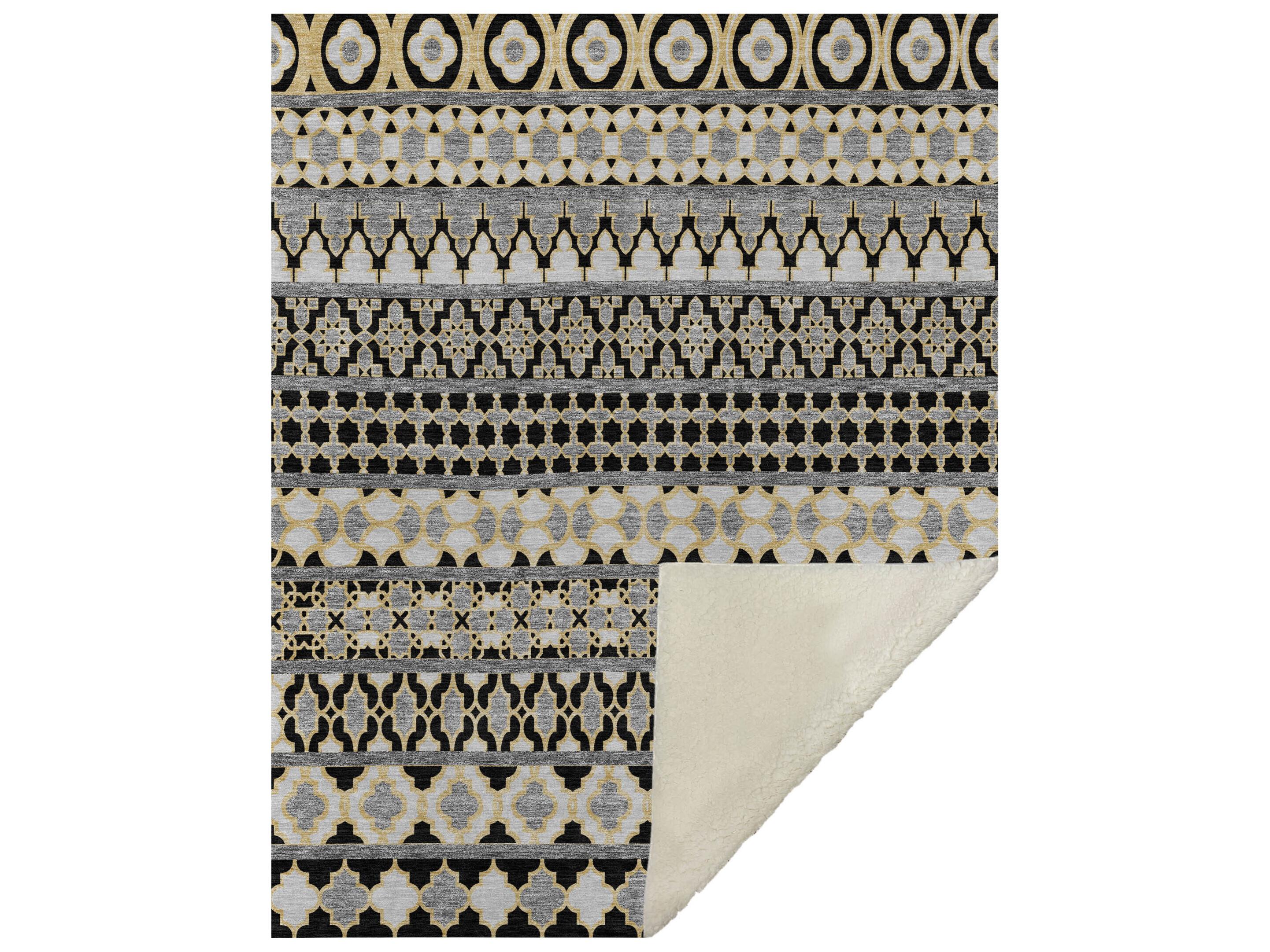 Dalyn Sherpa Gray Polyester Throw