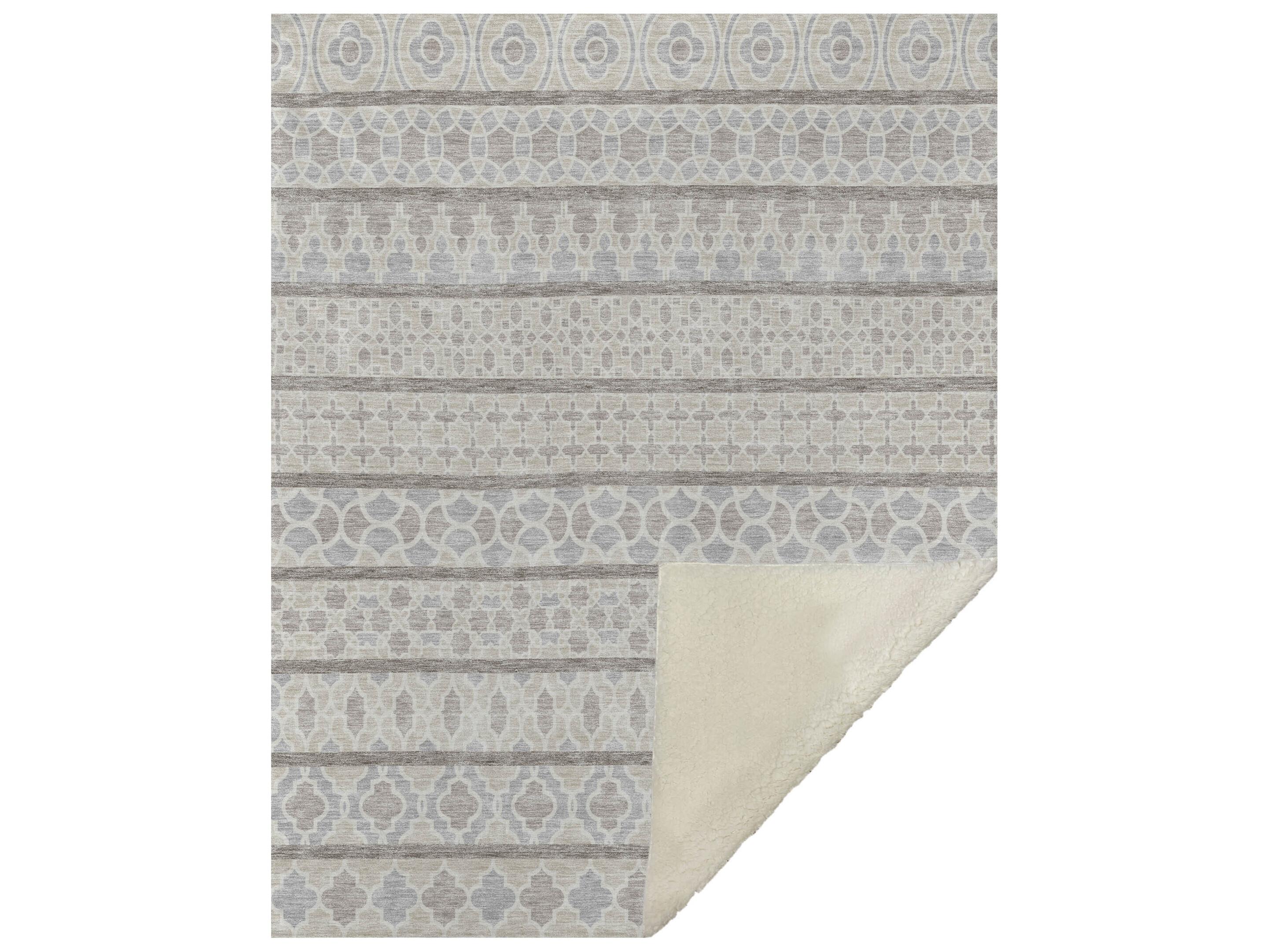 Dalyn Sherpa Ivory Polyester Throw