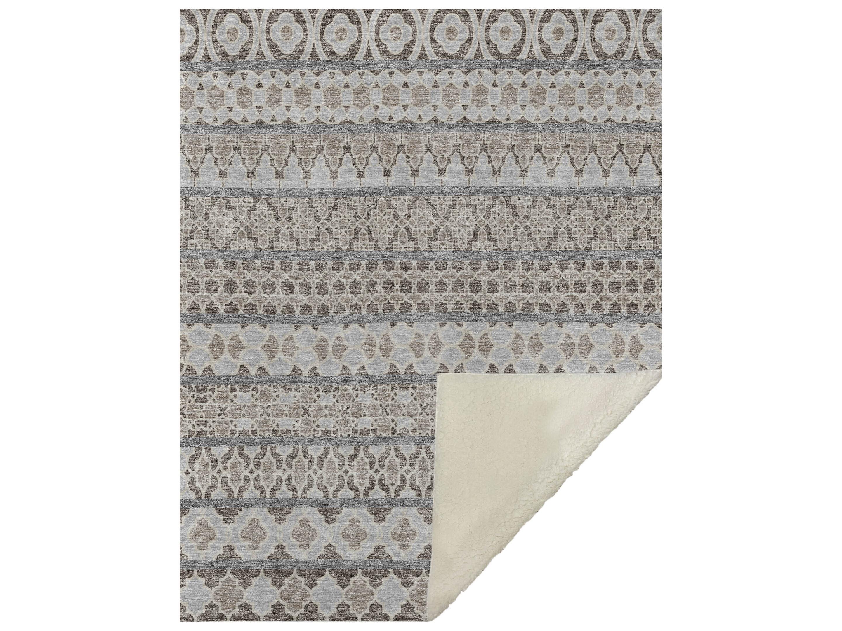 Dalyn Sherpa Brown Polyester Throw