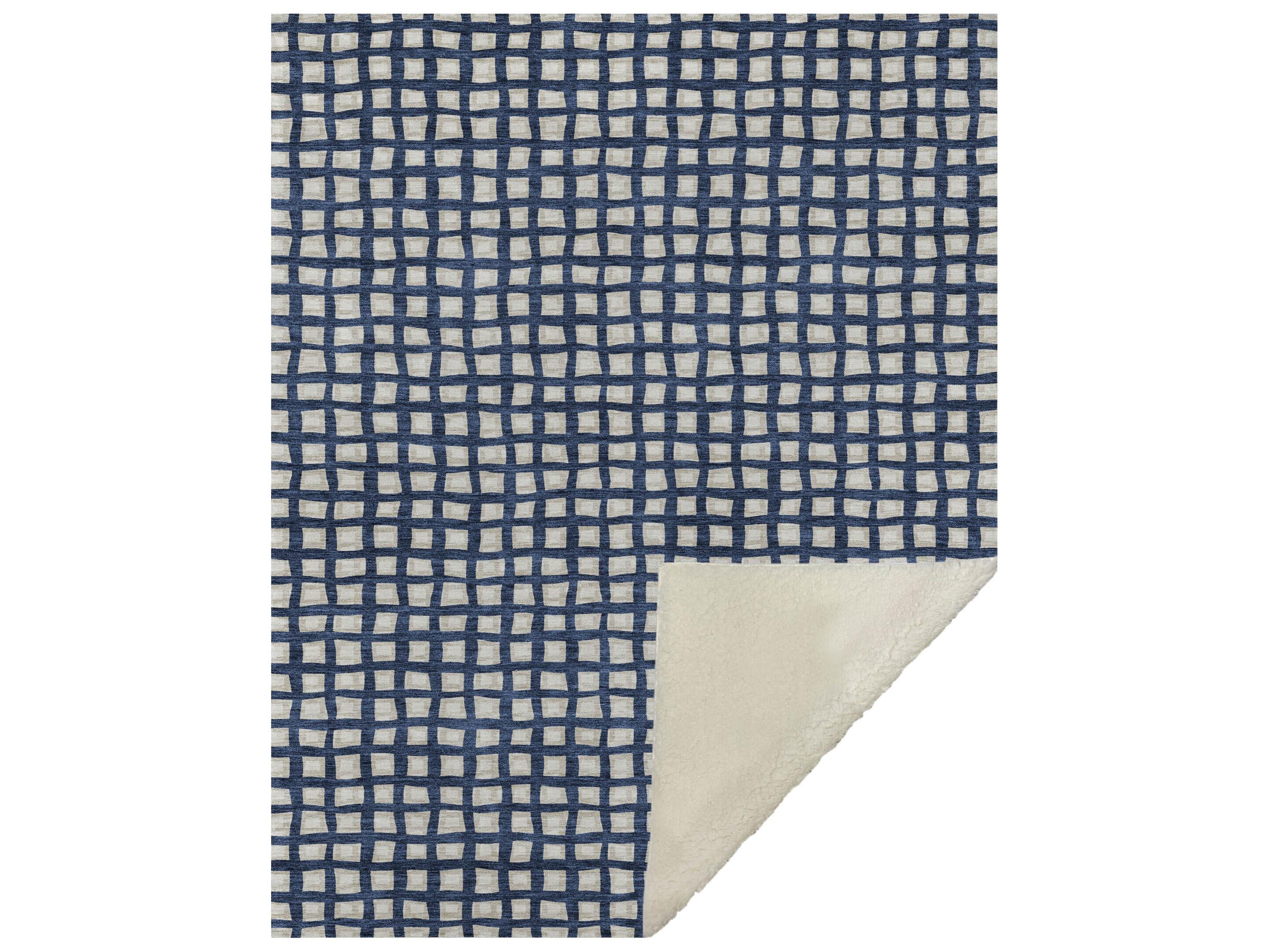 Dalyn Sherpa Blue Polyester Throw