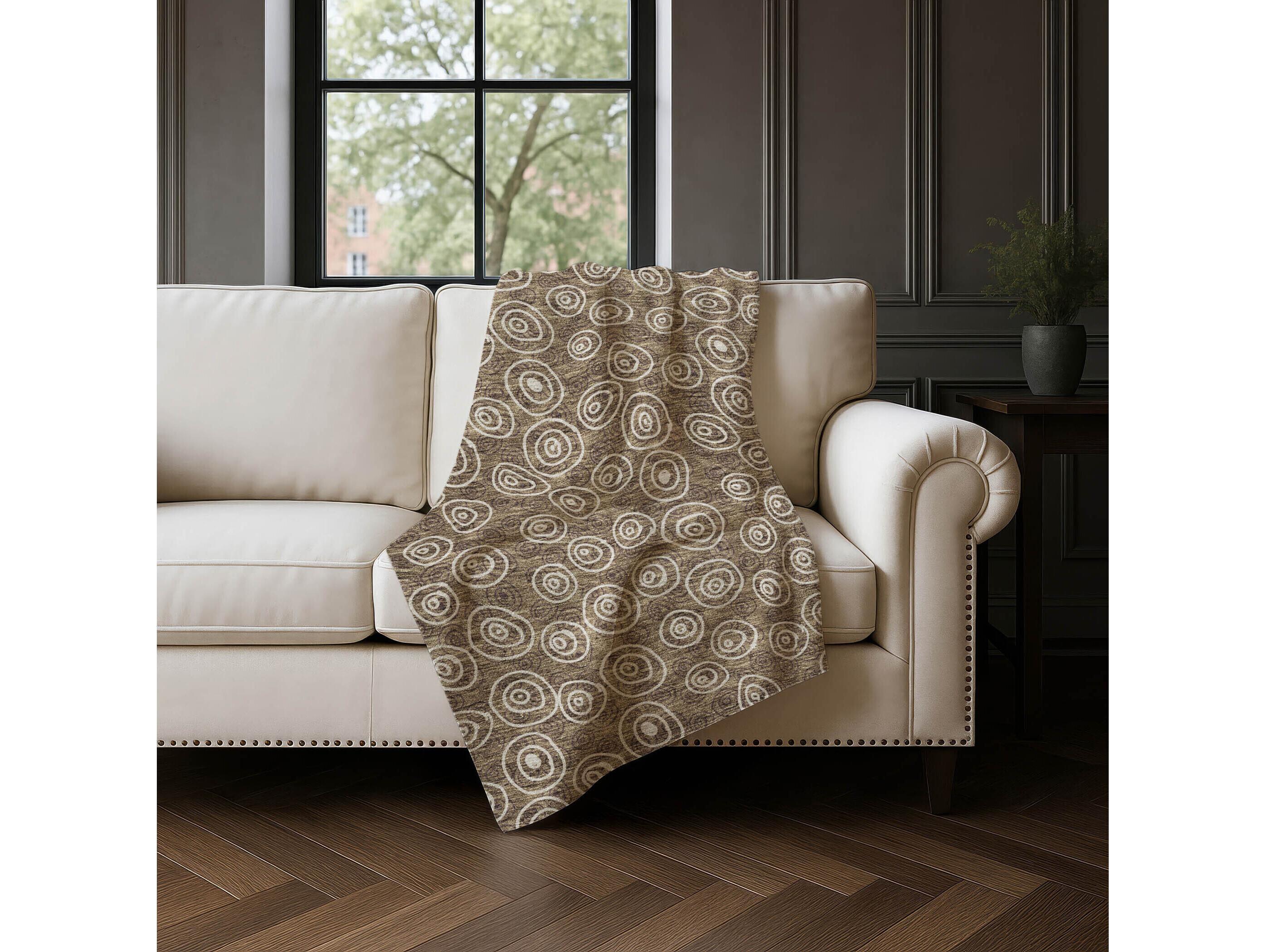 Dalyn Sherpa Brown Polyester Throw