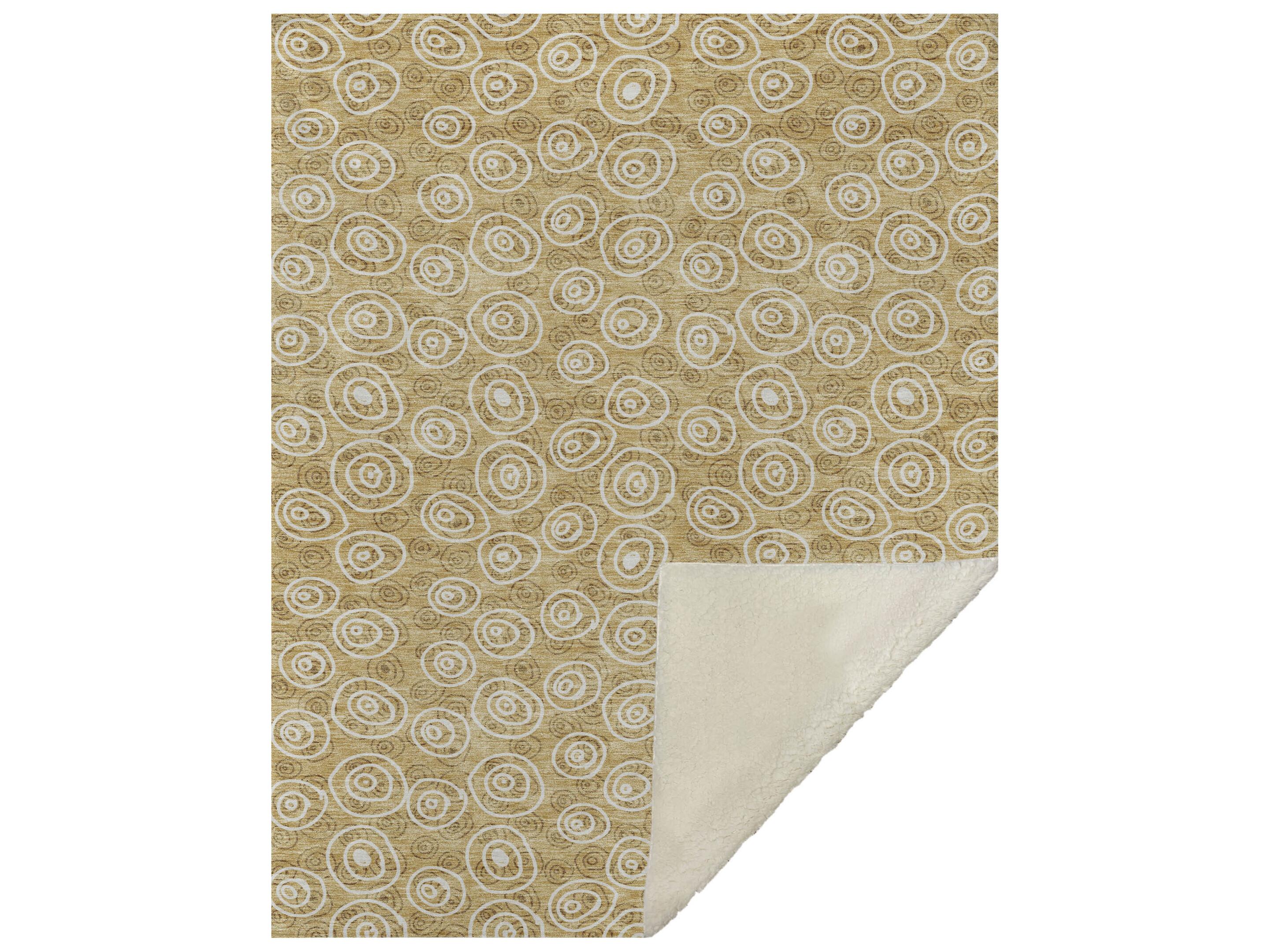 Dalyn Sherpa Gold Polyester Throw