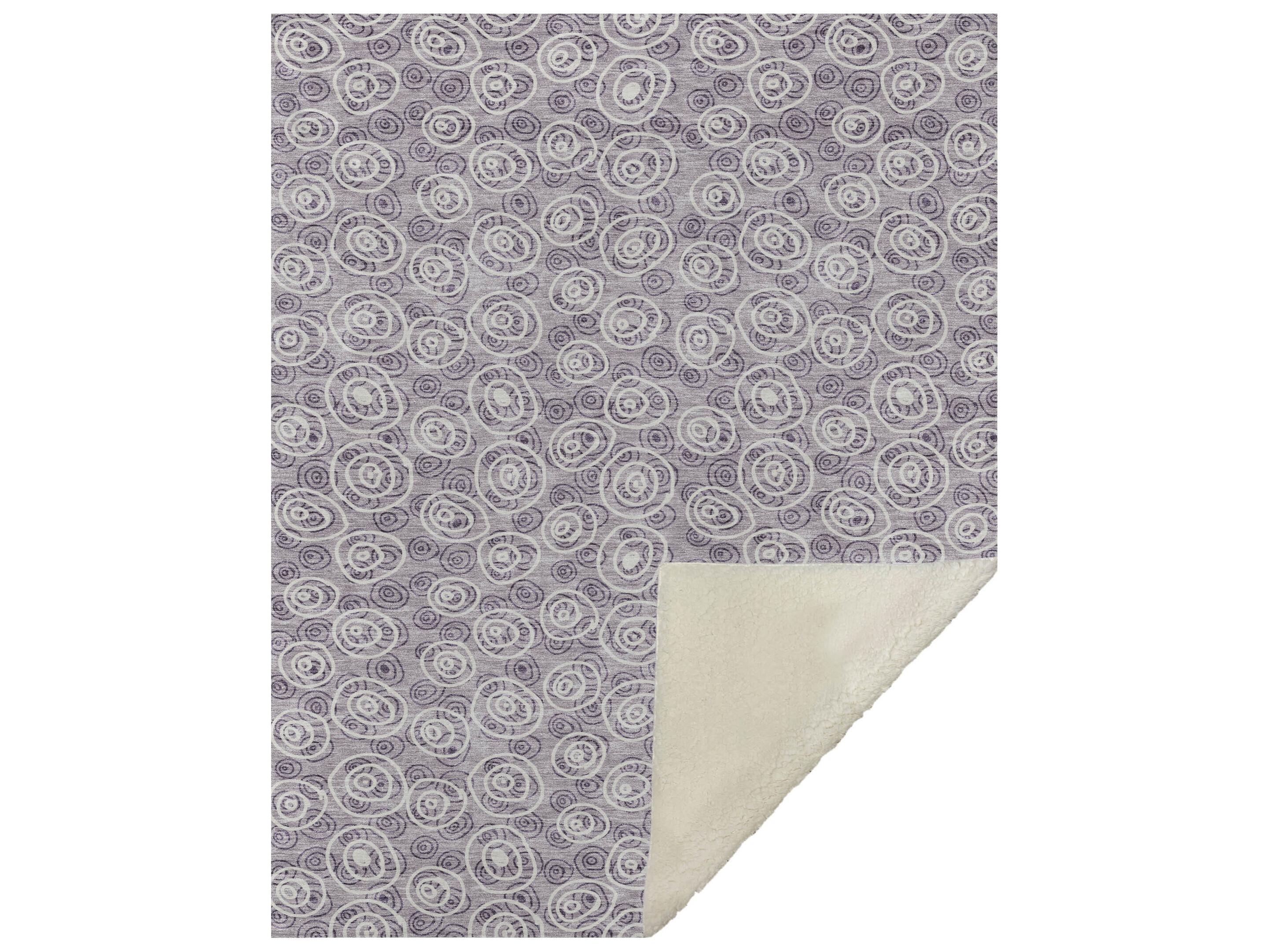 Dalyn Sherpa Purple Polyester Throw