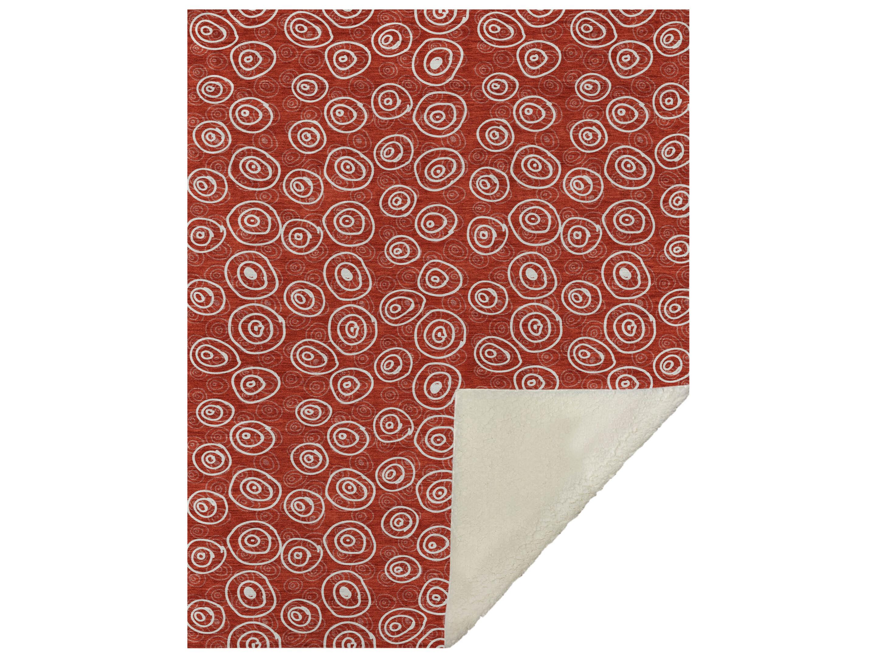 Dalyn Sherpa Red Polyester Throw