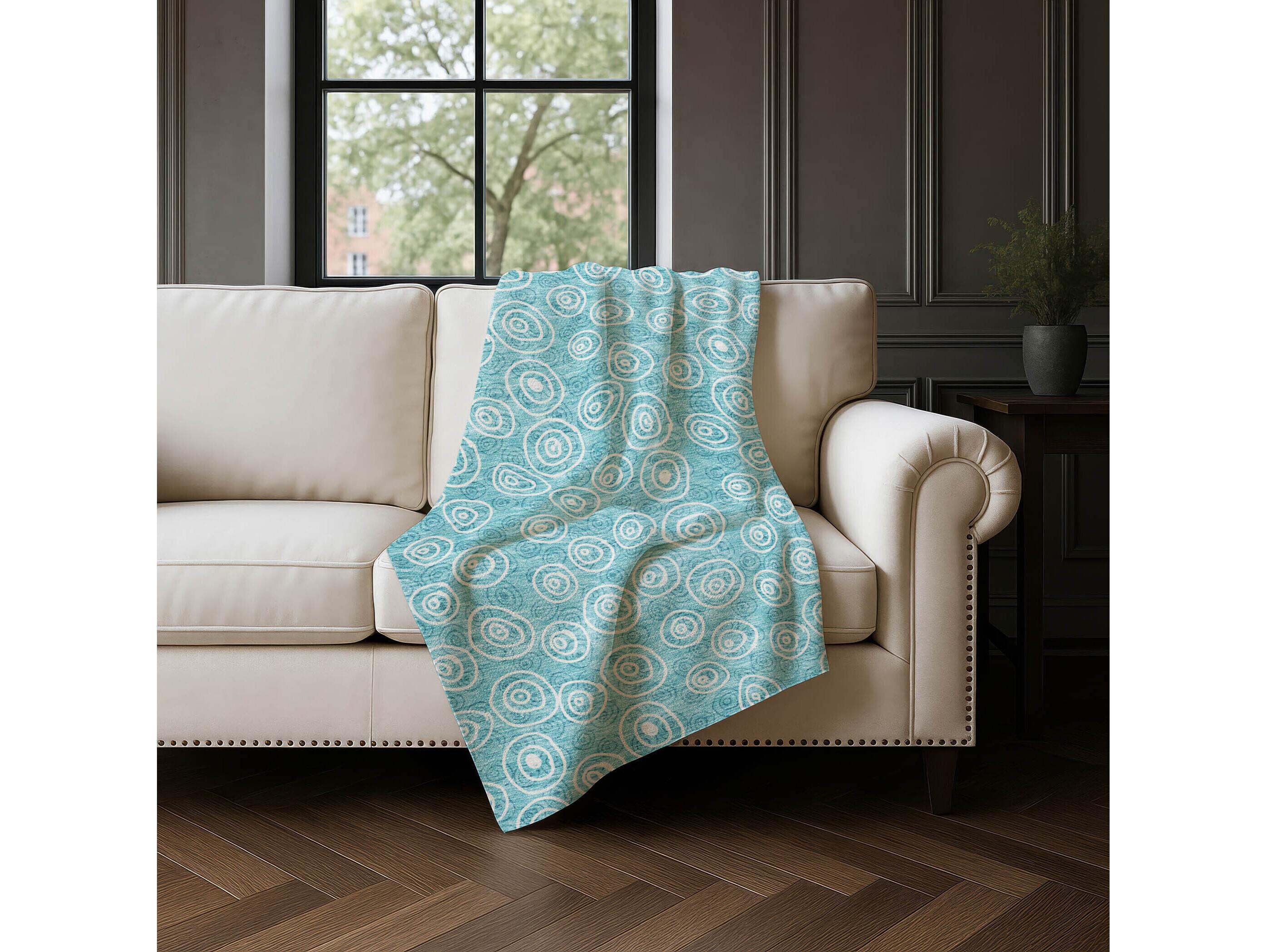 Dalyn Sherpa Teal Polyester Throw