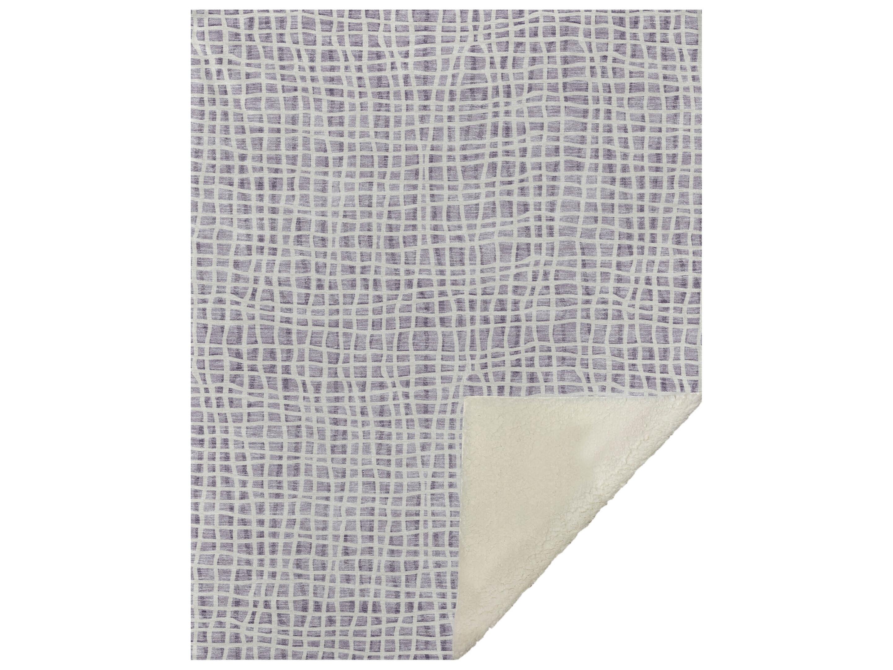 Dalyn Sherpa Purple Polyester Throw
