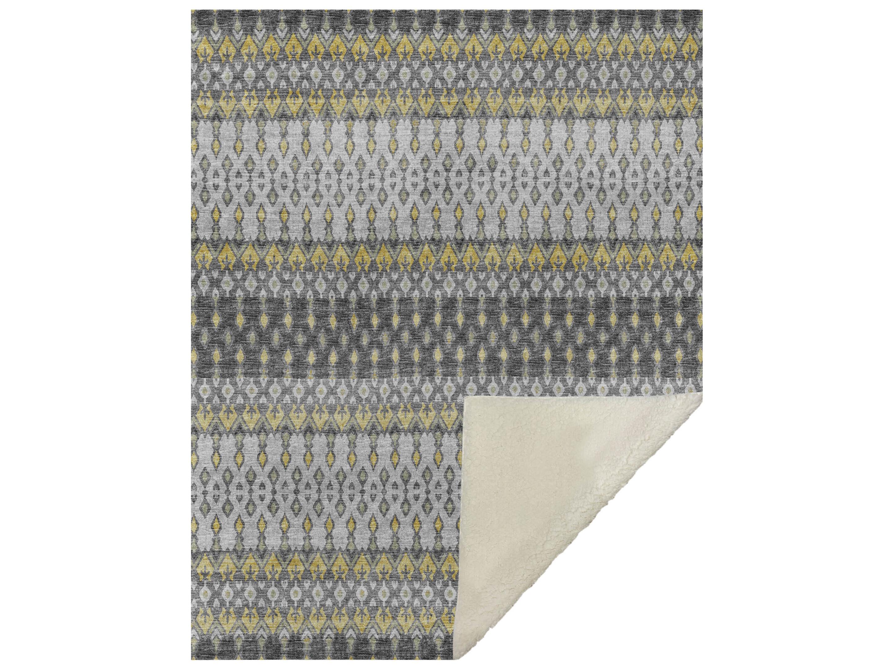 Dalyn Sherpa Yellow Polyester Throw