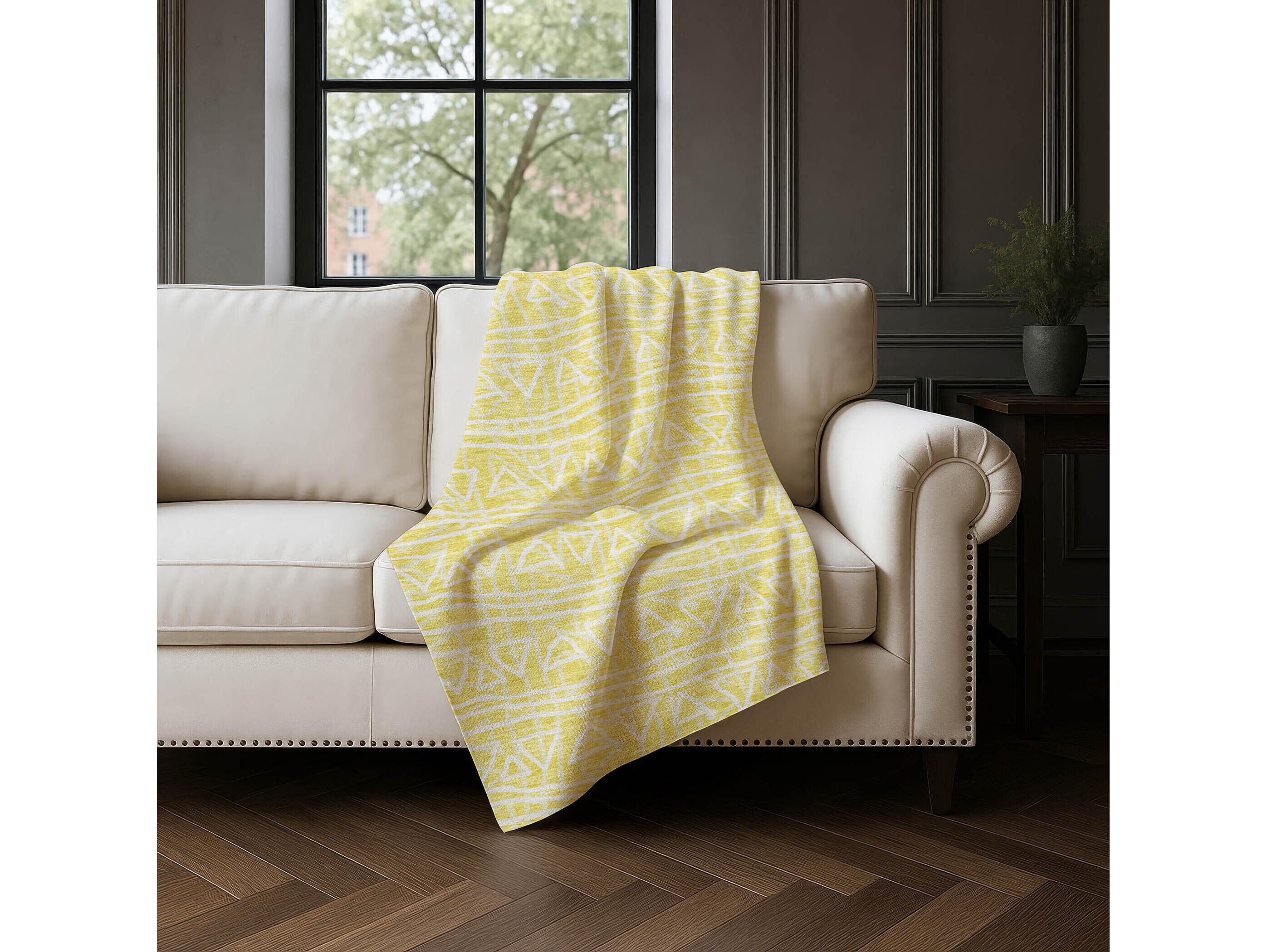 Dalyn Sherpa Gold Polyester Throw