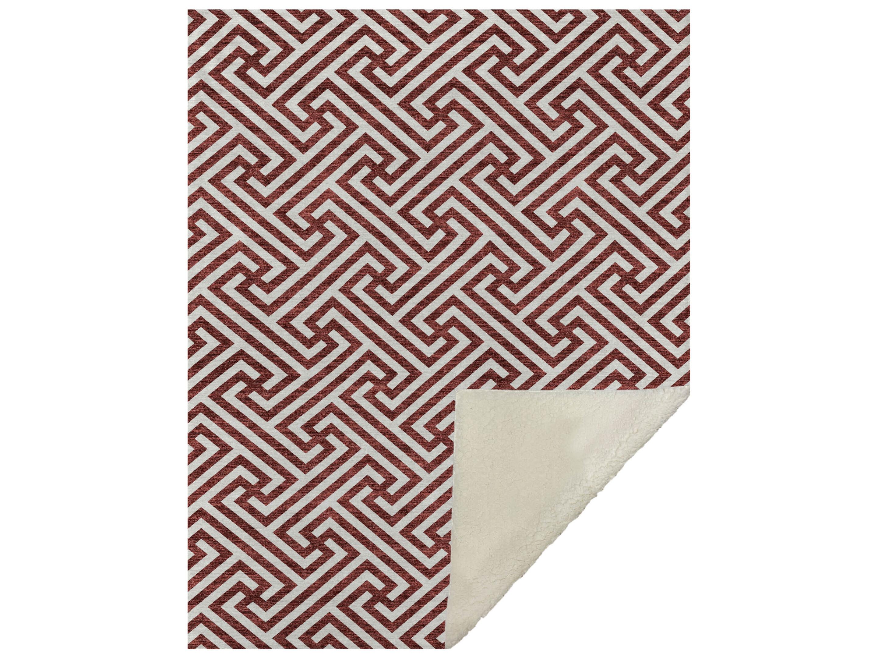 Dalyn Sherpa Red Polyester Throw