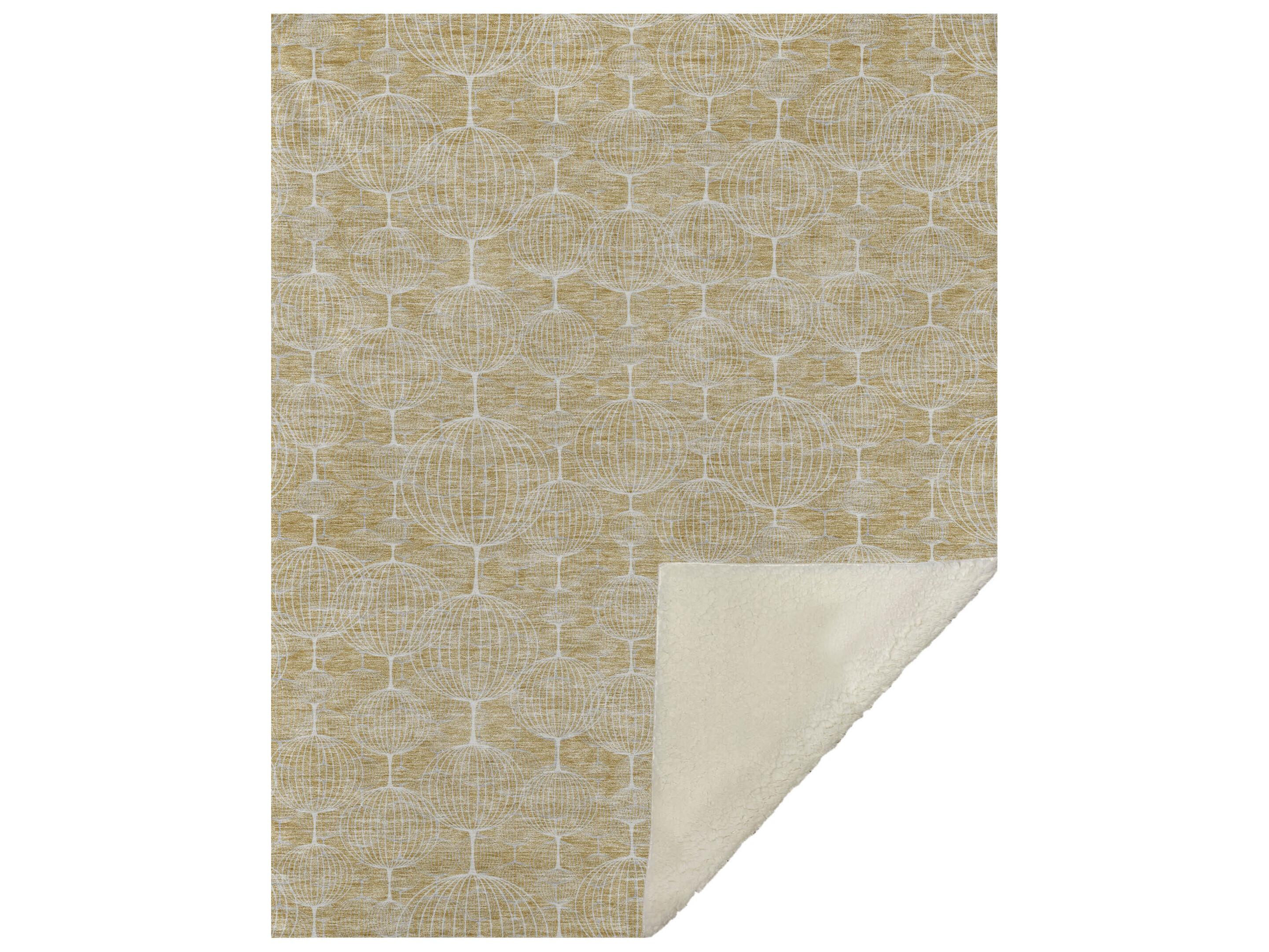 Dalyn Sherpa Gold Polyester Throw