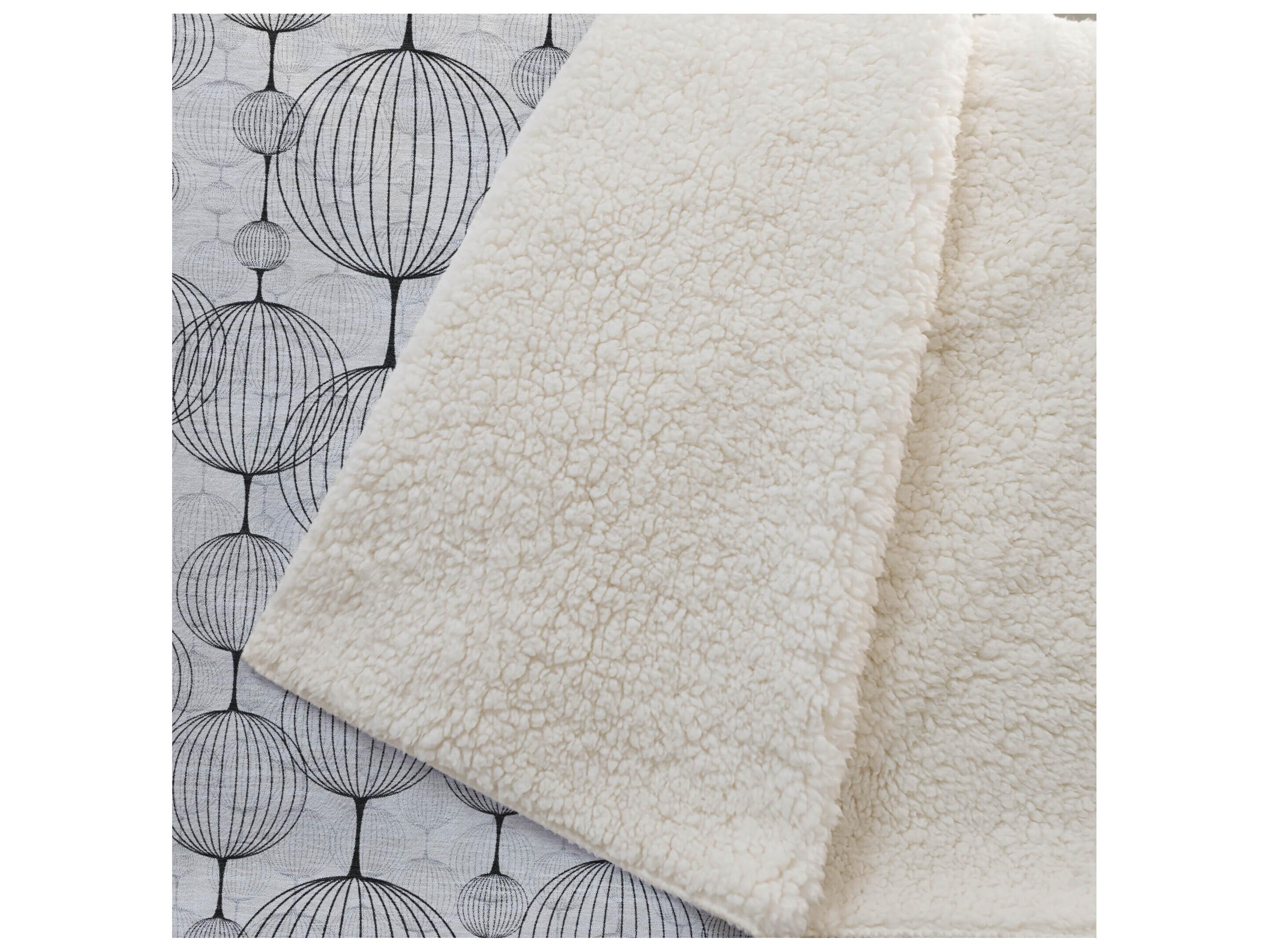 Dalyn Sherpa Gray Polyester Throw