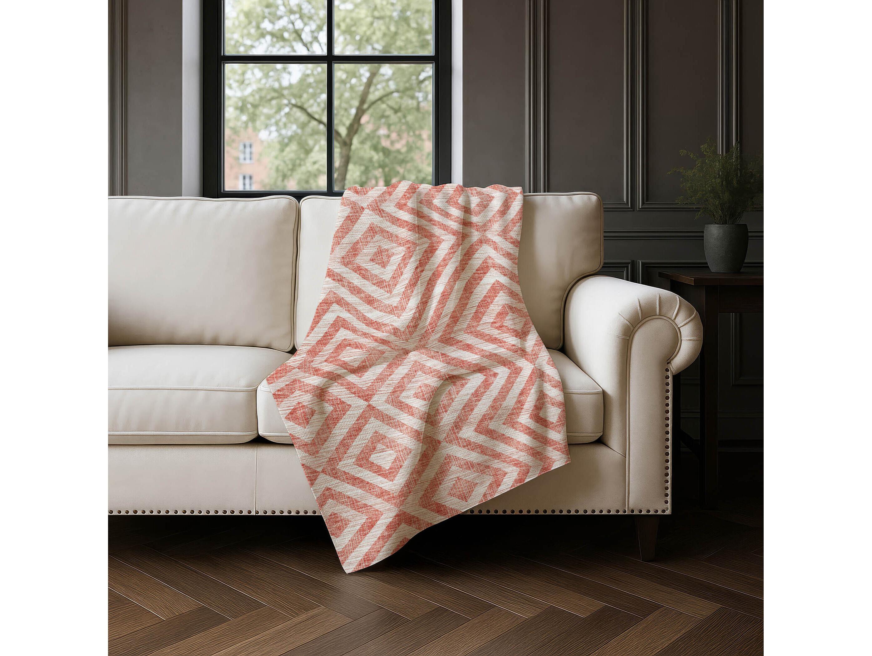 Dalyn Sherpa Orange Polyester Throw