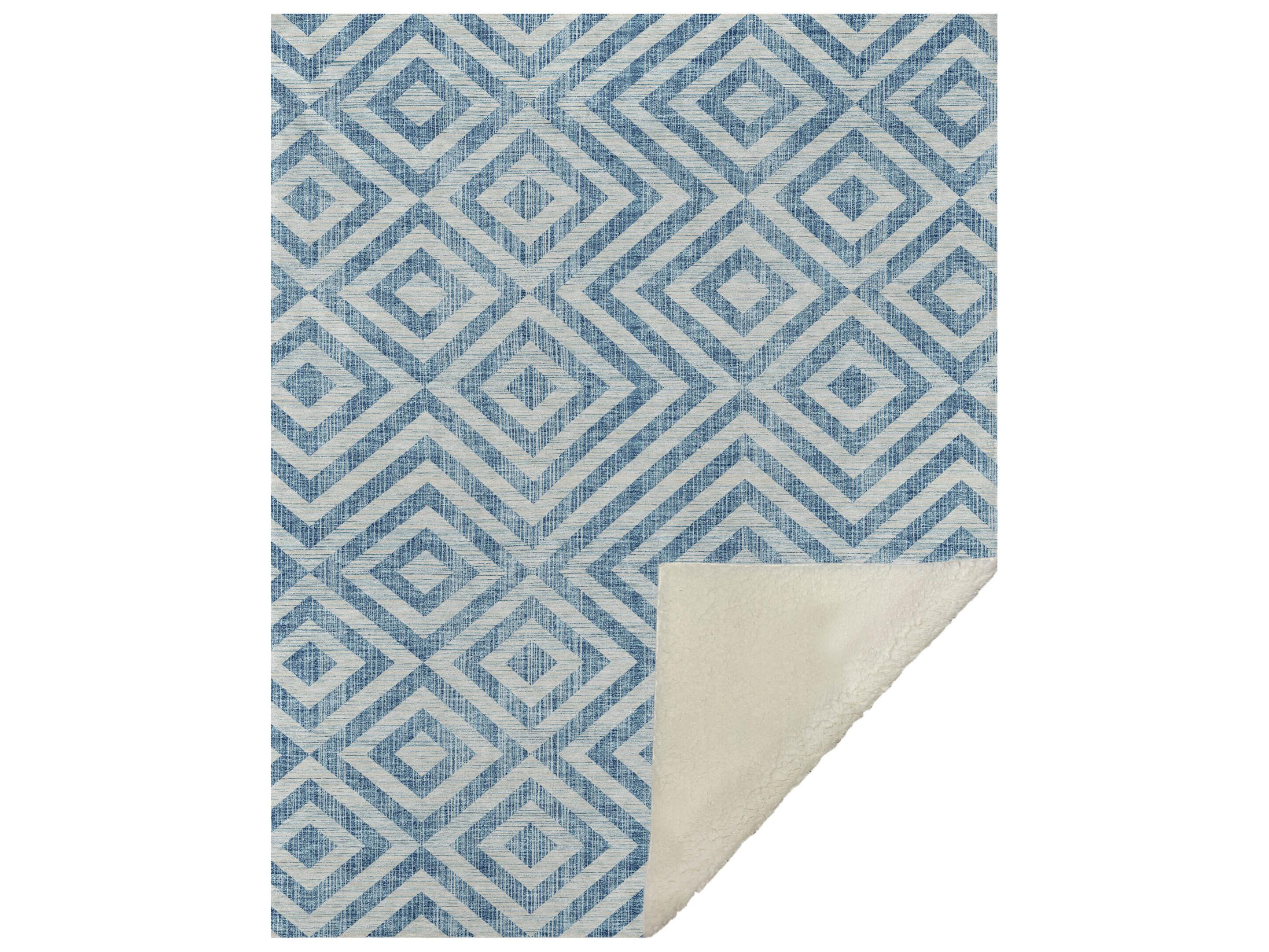 Dalyn Sherpa Teal Polyester Throw