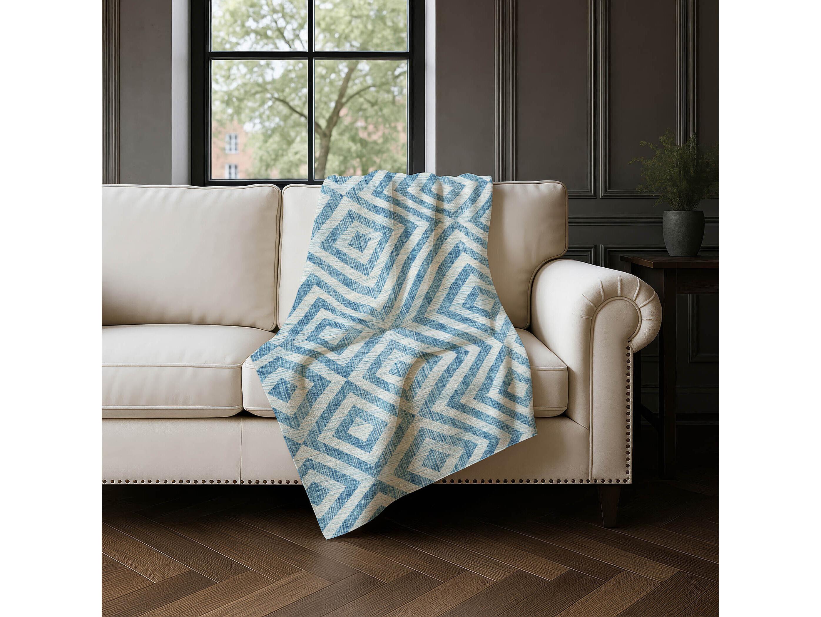 Dalyn Sherpa Teal Polyester Throw