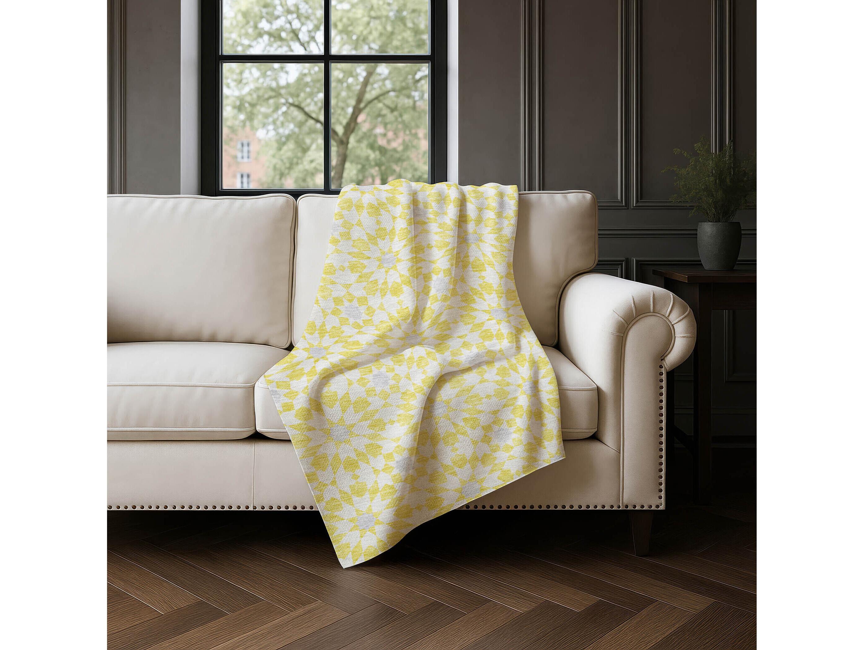 Dalyn Sherpa Gold Polyester Throw