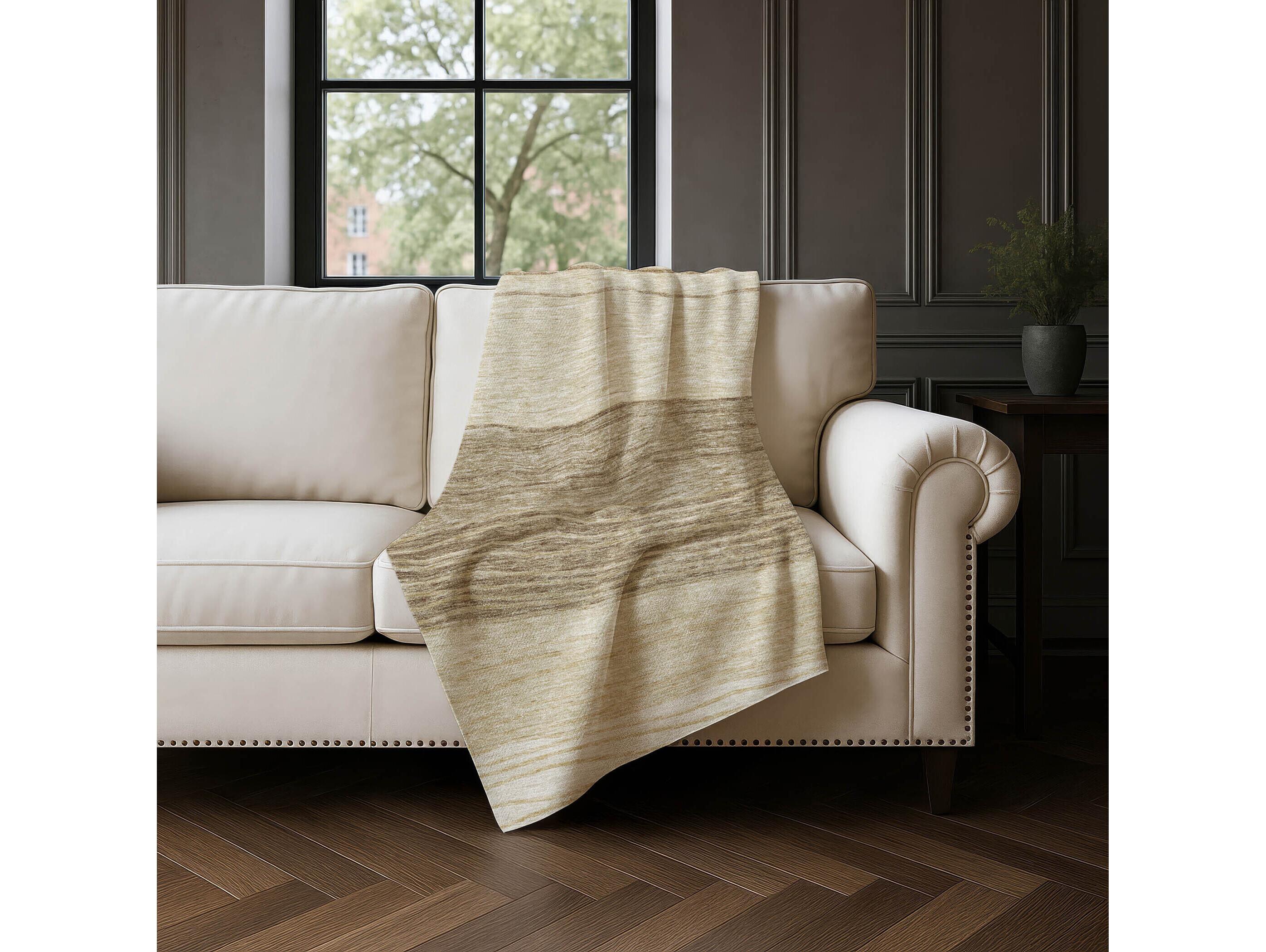 Dalyn Sherpa Brown Polyester Throw