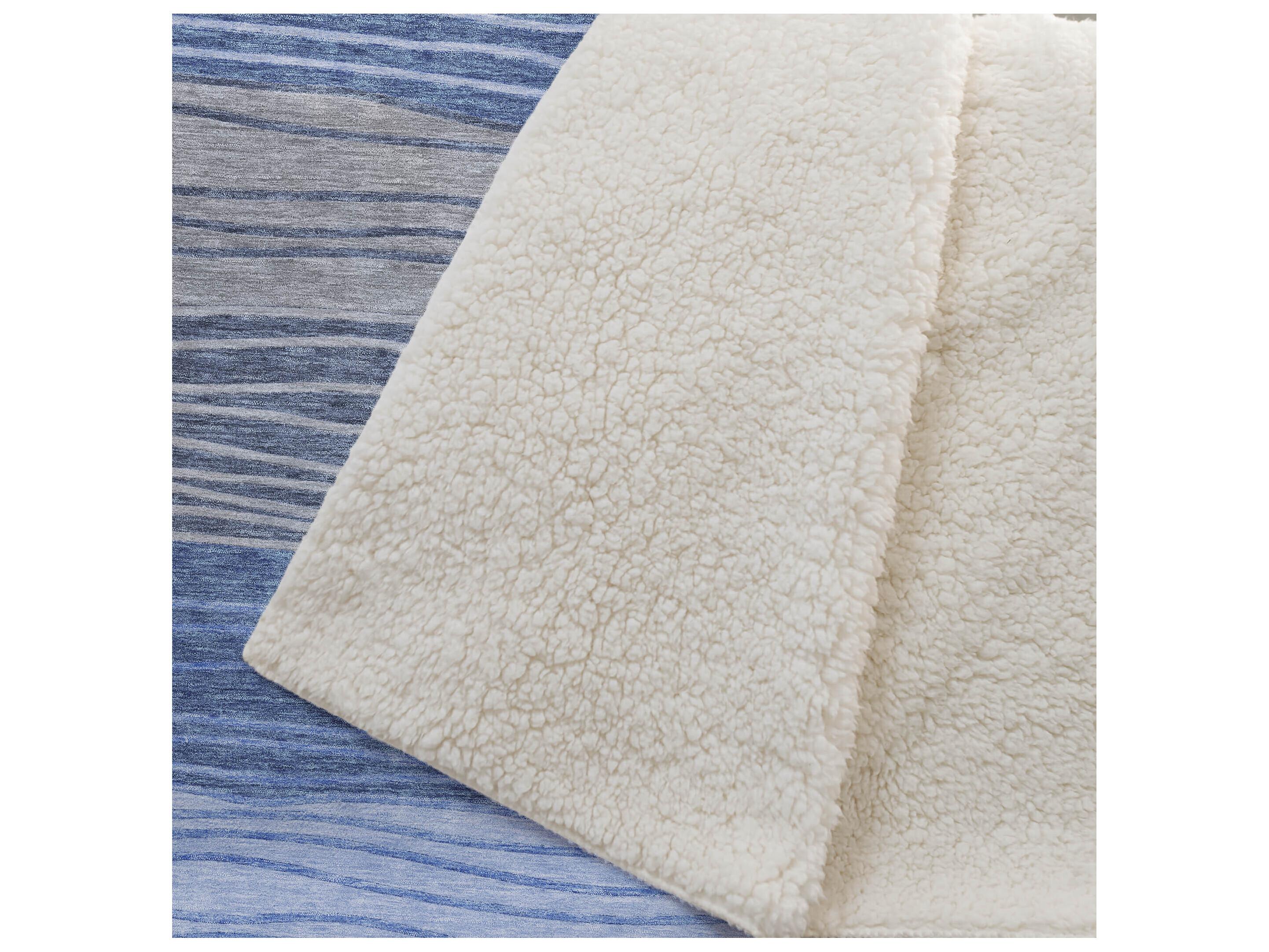 Dalyn Sherpa Blue Polyester Throw