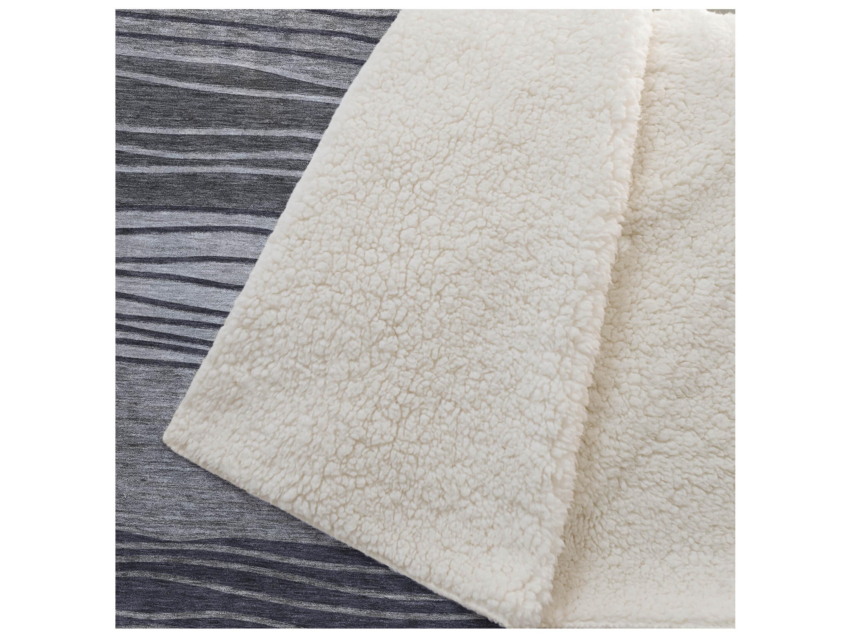 Dalyn Sherpa Gray Polyester Throw