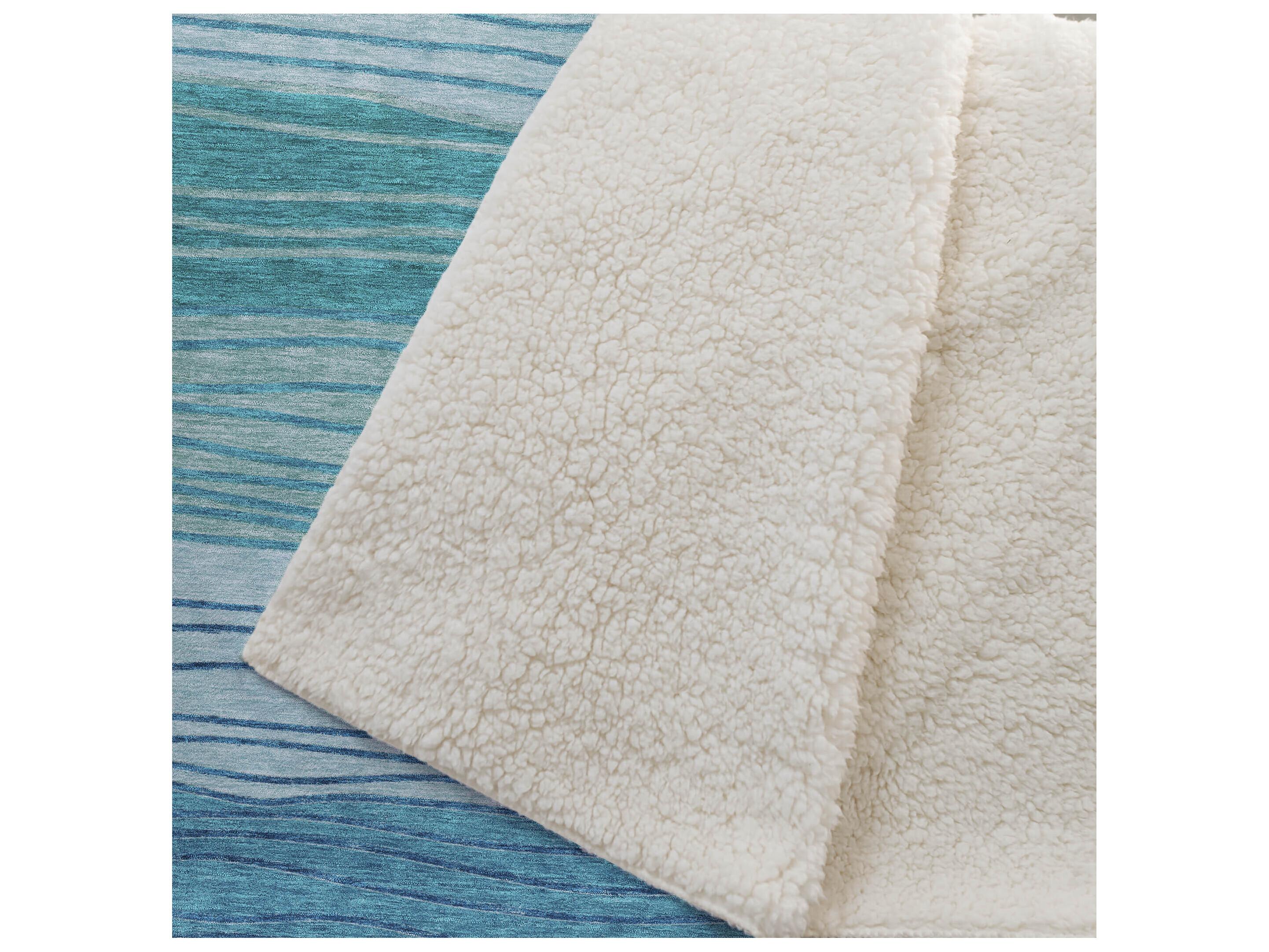 Dalyn Sherpa Blue Polyester Throw