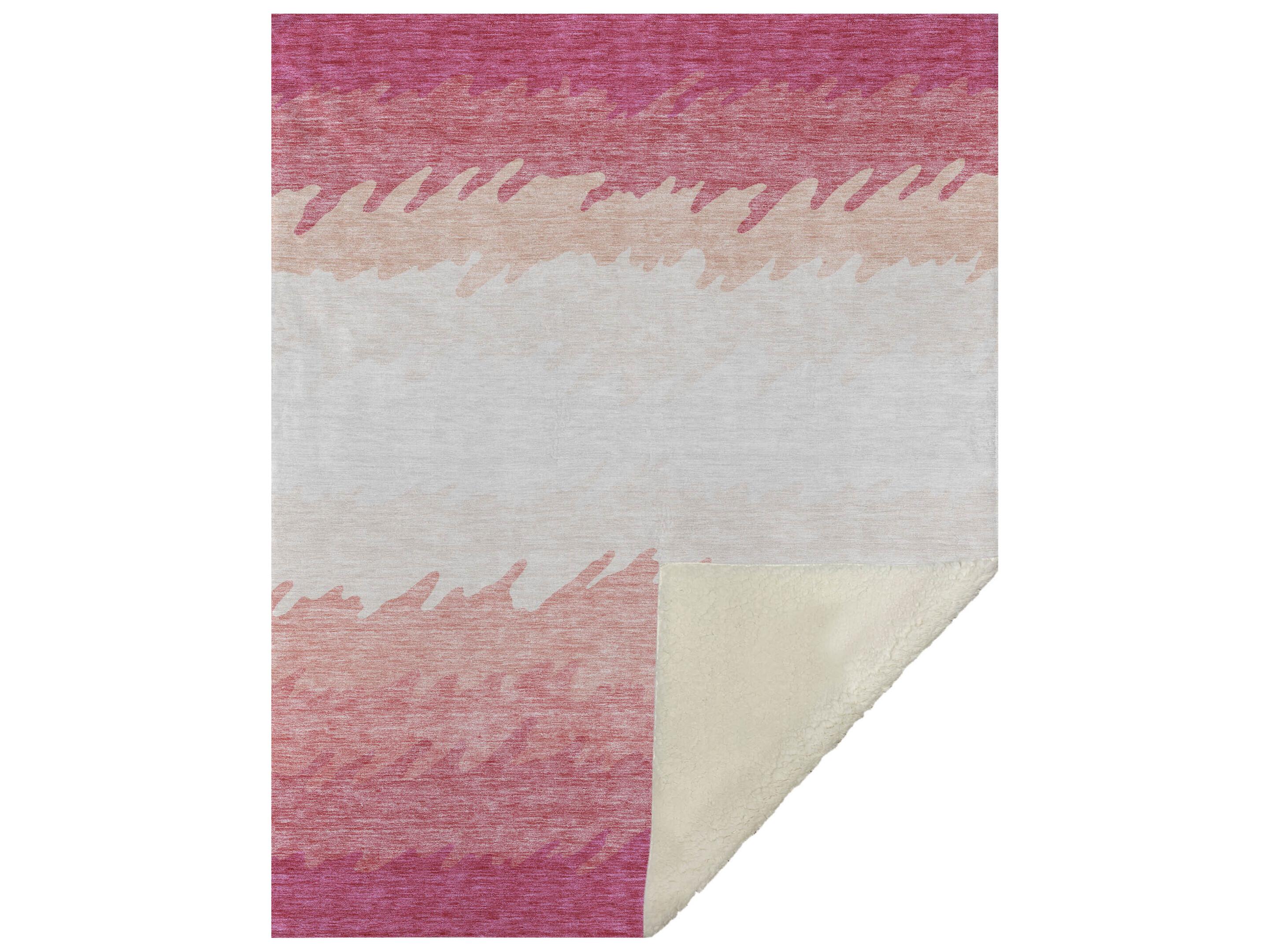 Dalyn Sherpa Pink Polyester Throw
