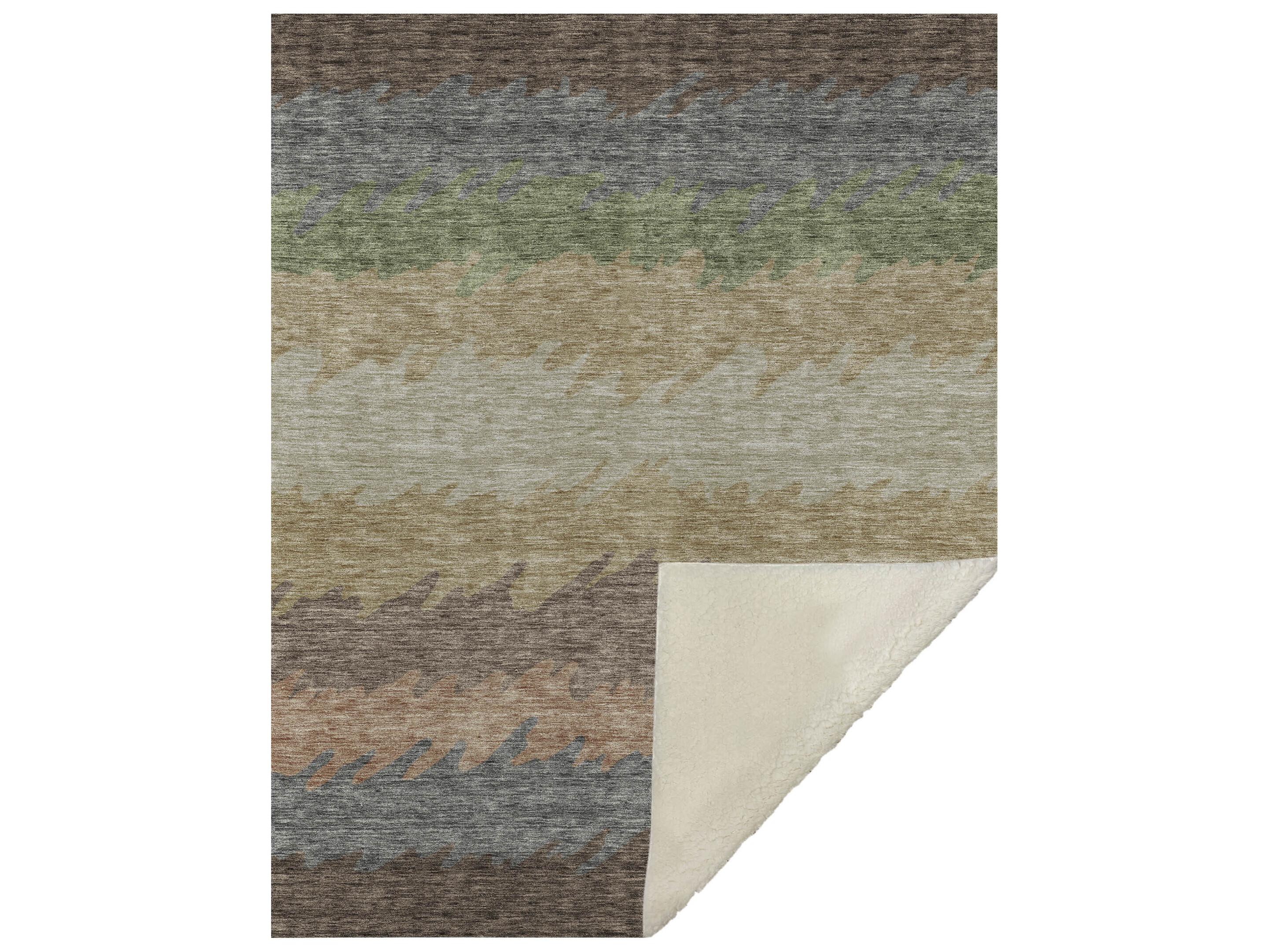 Dalyn Sherpa Brown Polyester Throw