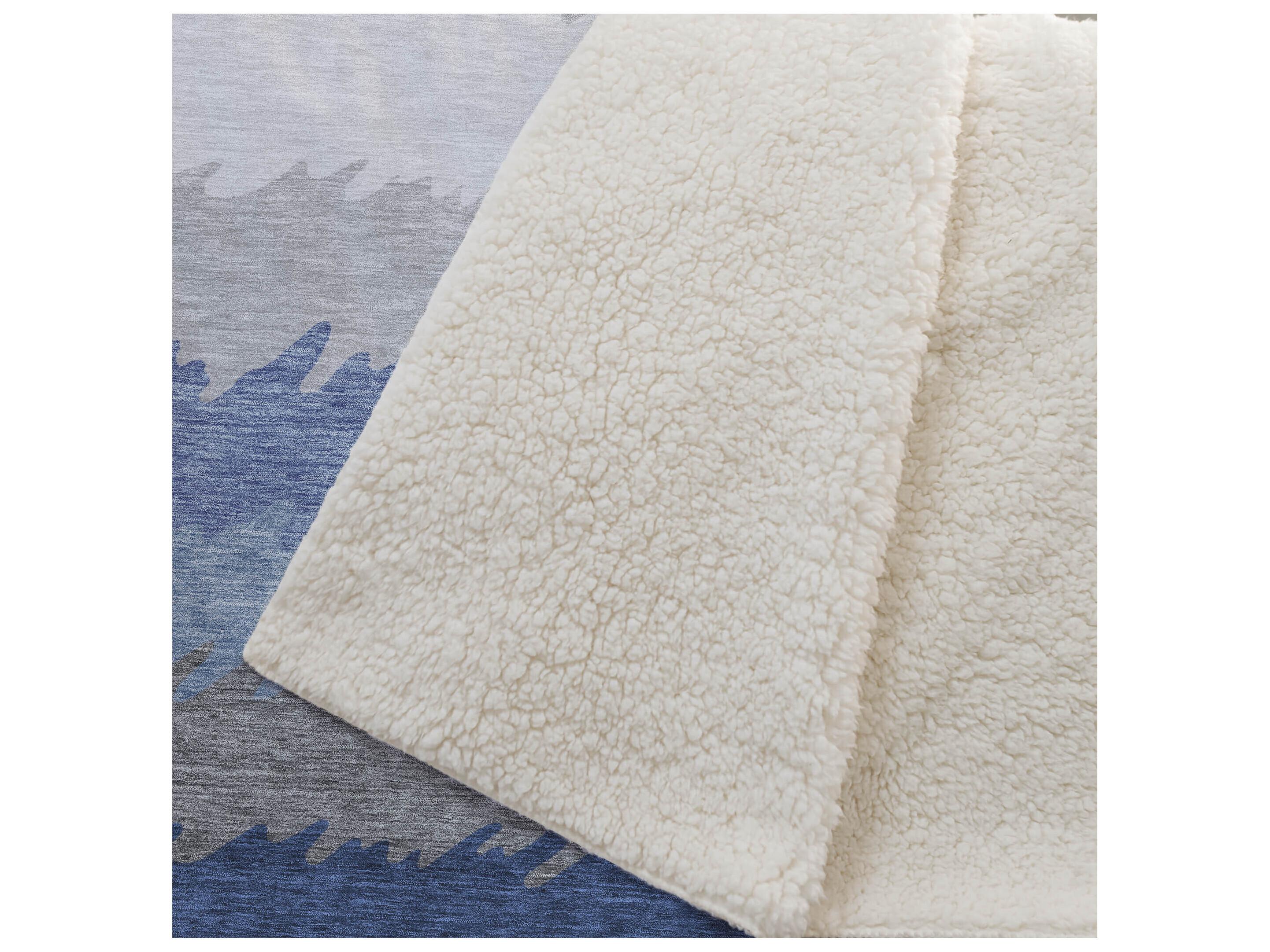 Dalyn Sherpa Blue Polyester Throw