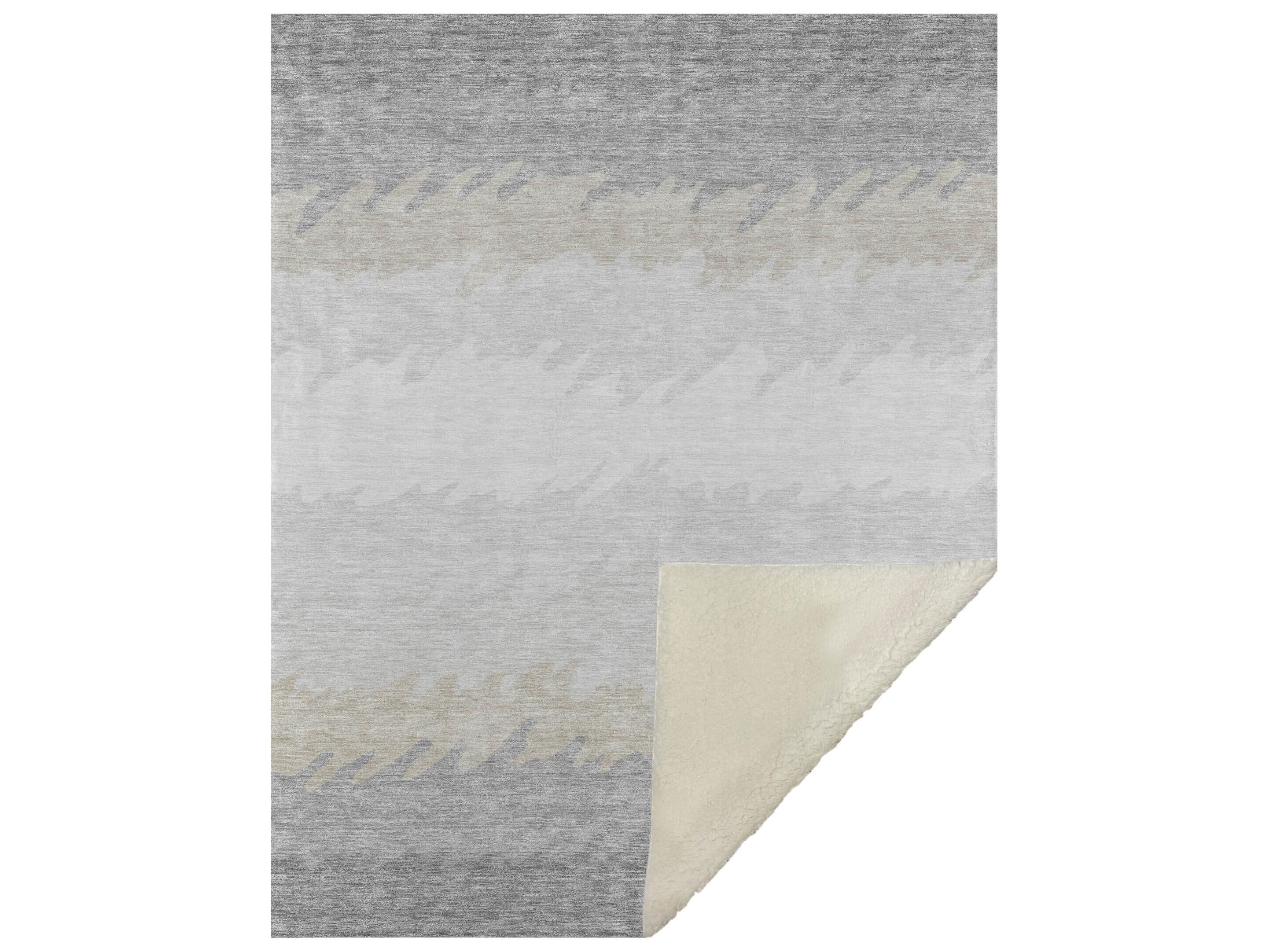 Dalyn Sherpa Gray Polyester Throw