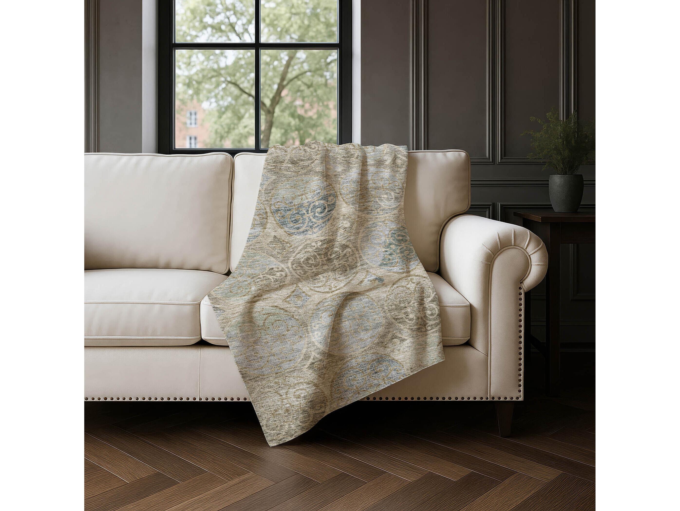 Dalyn Sherpa Brown Polyester Throw