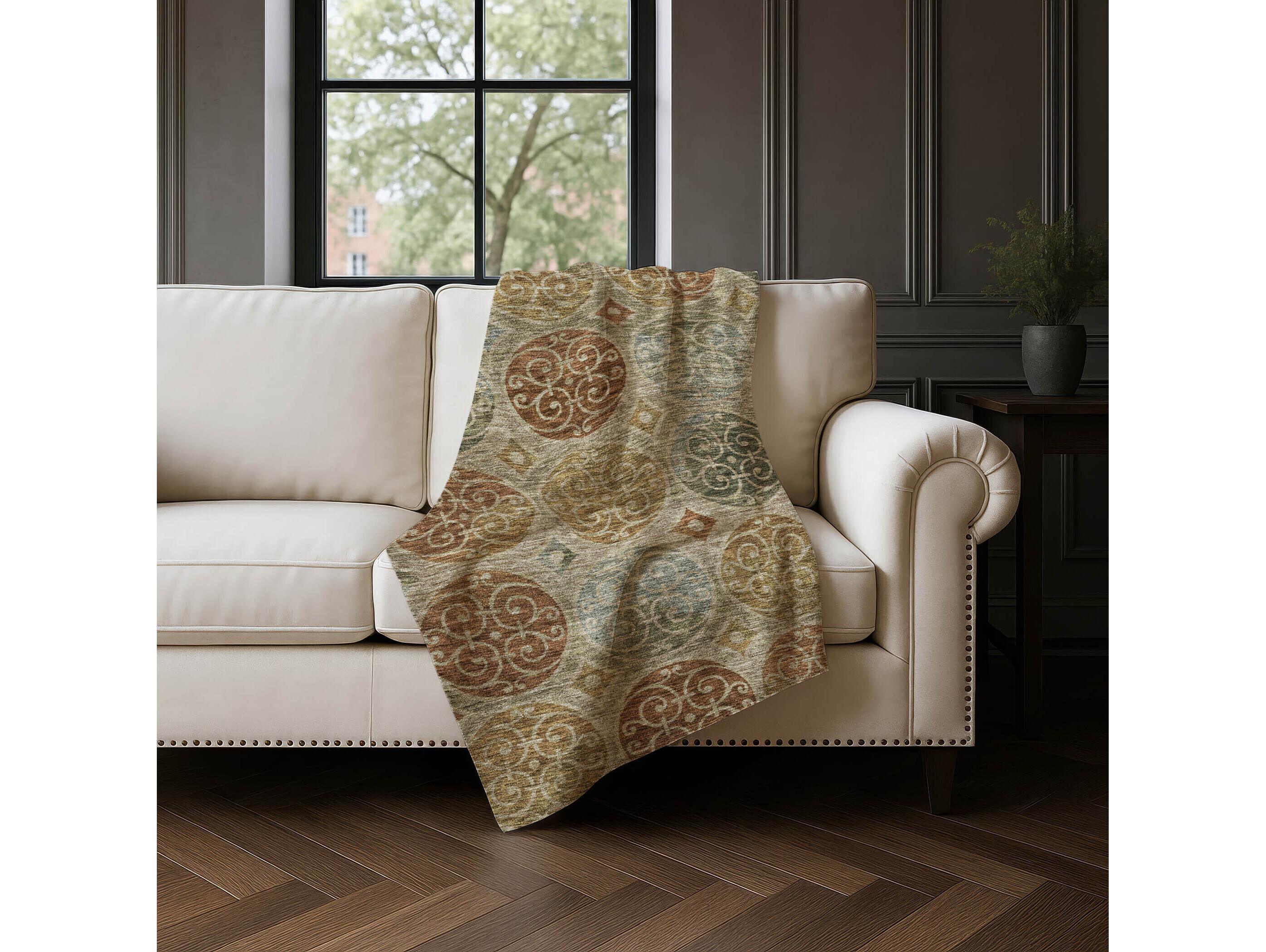 Dalyn Sherpa Brown Polyester Throw