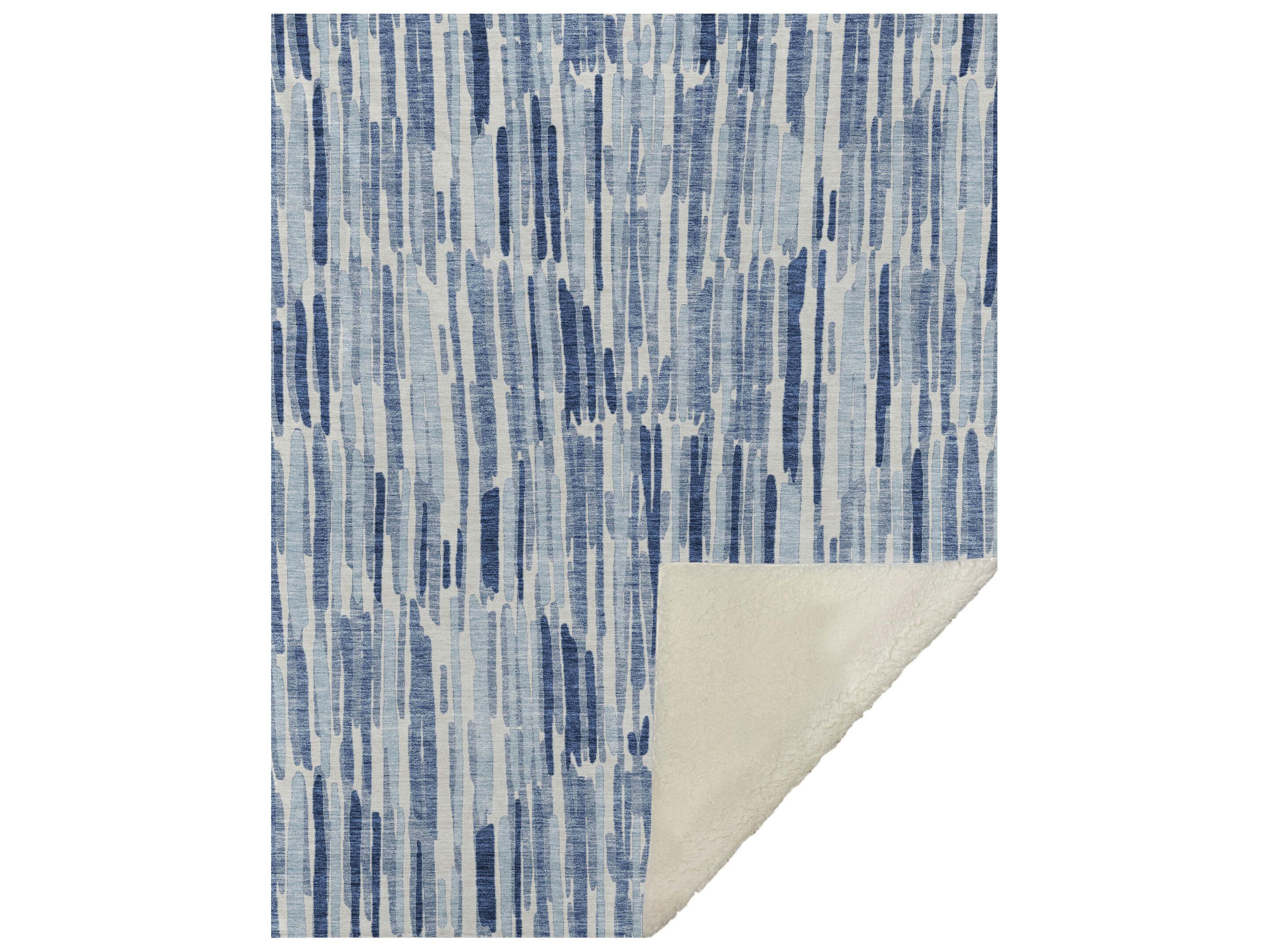Dalyn Sherpa Blue Polyester Throw