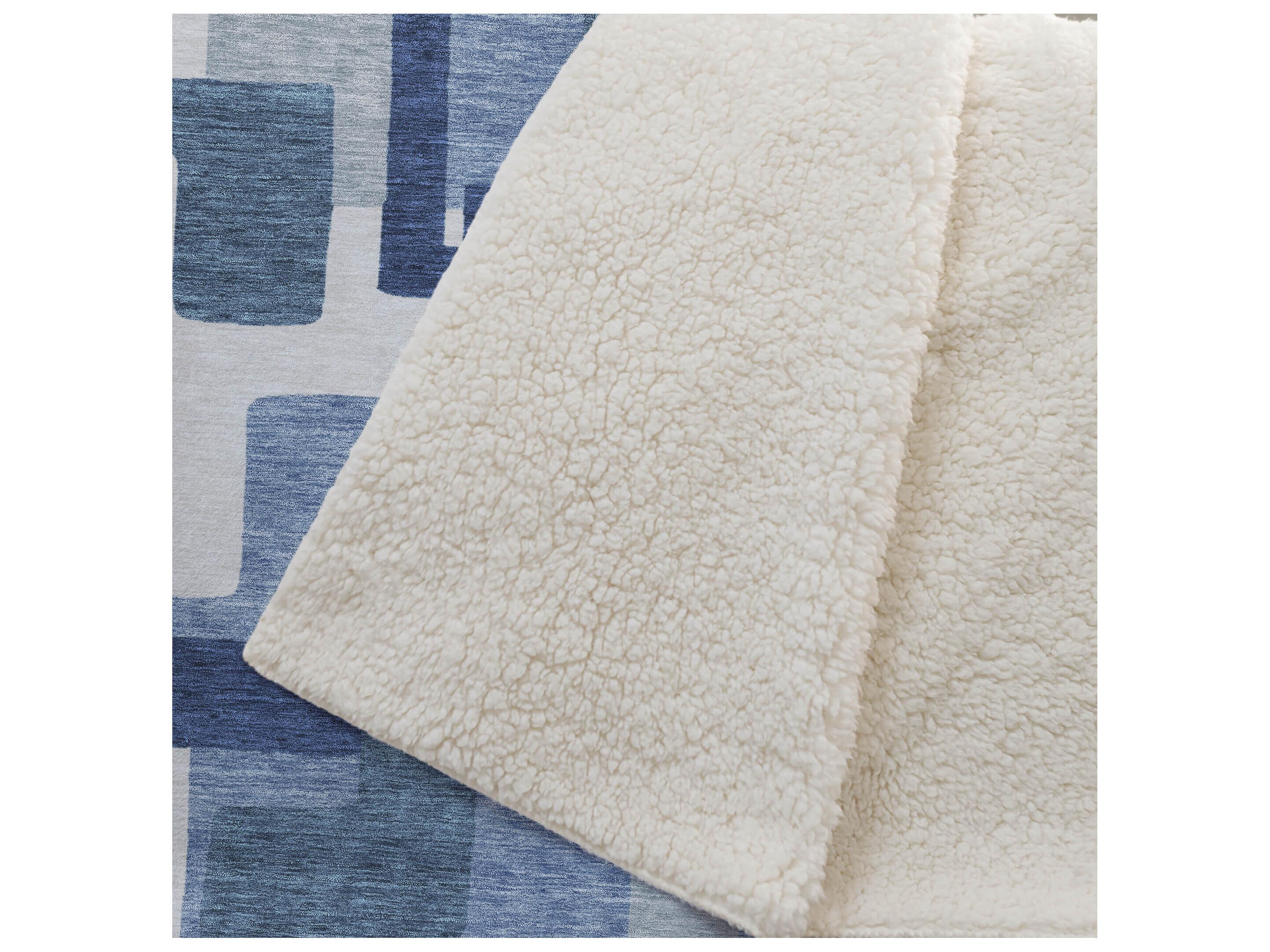 Dalyn Sherpa Blue Polyester Throw