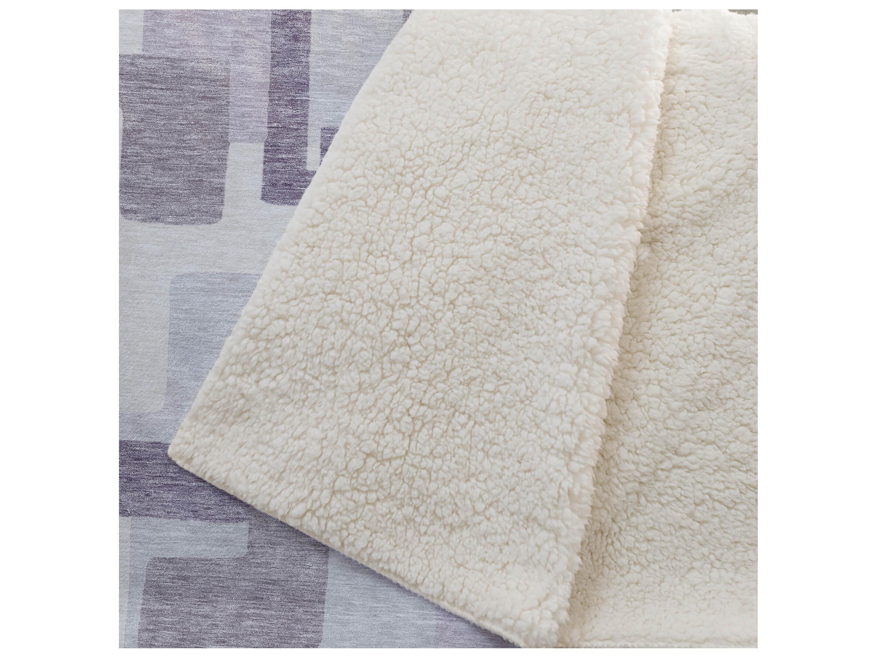 Dalyn Sherpa Purple Polyester Throw