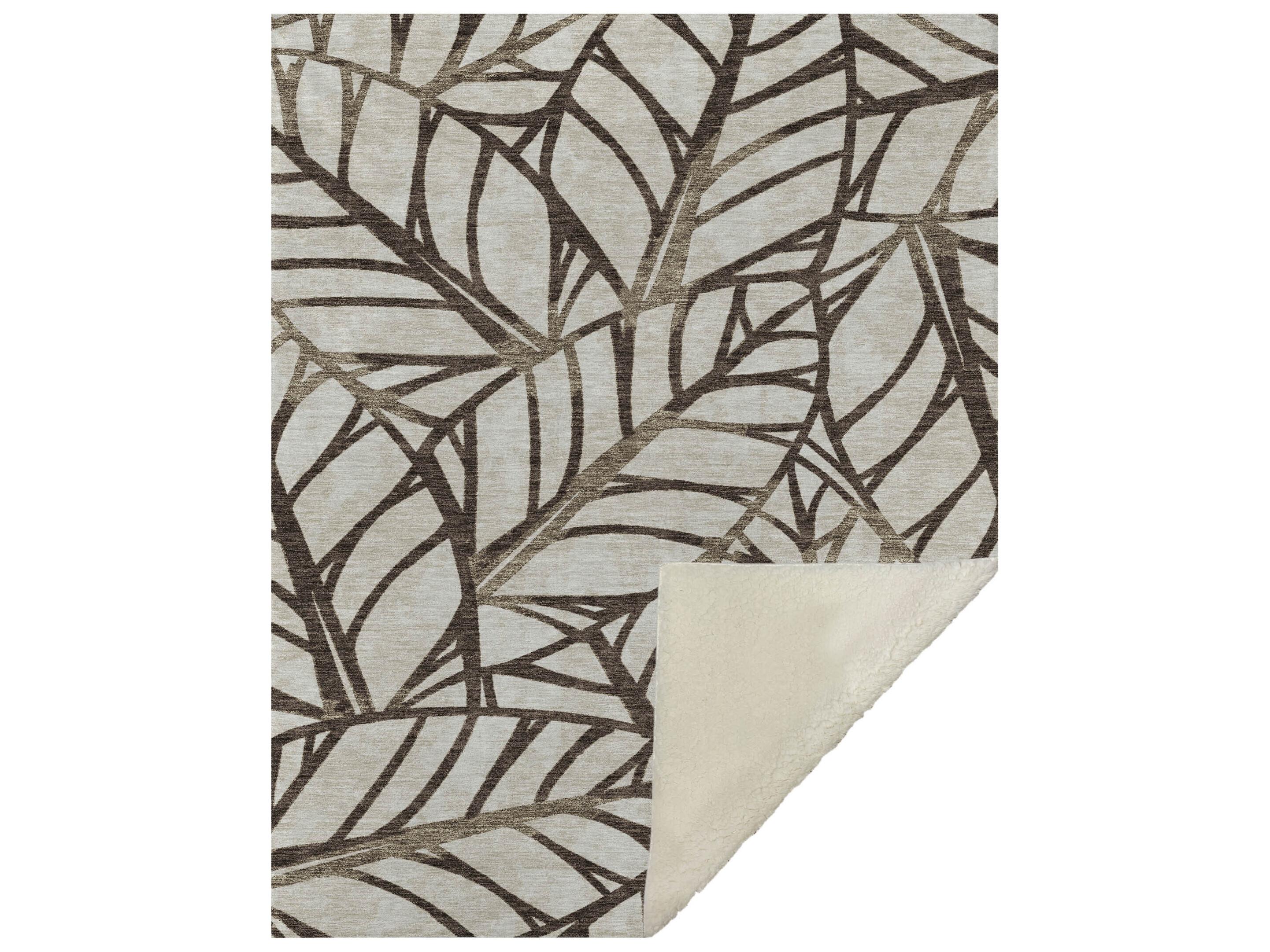 Dalyn Sherpa Brown Polyester Throw
